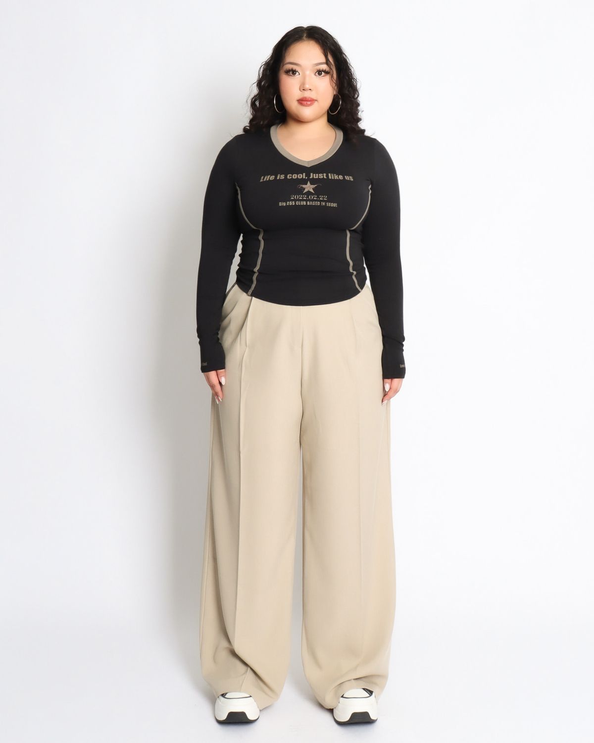 쿨시스(COOLSIS) CS 0222 V NECK TOP-045 (BLACK)