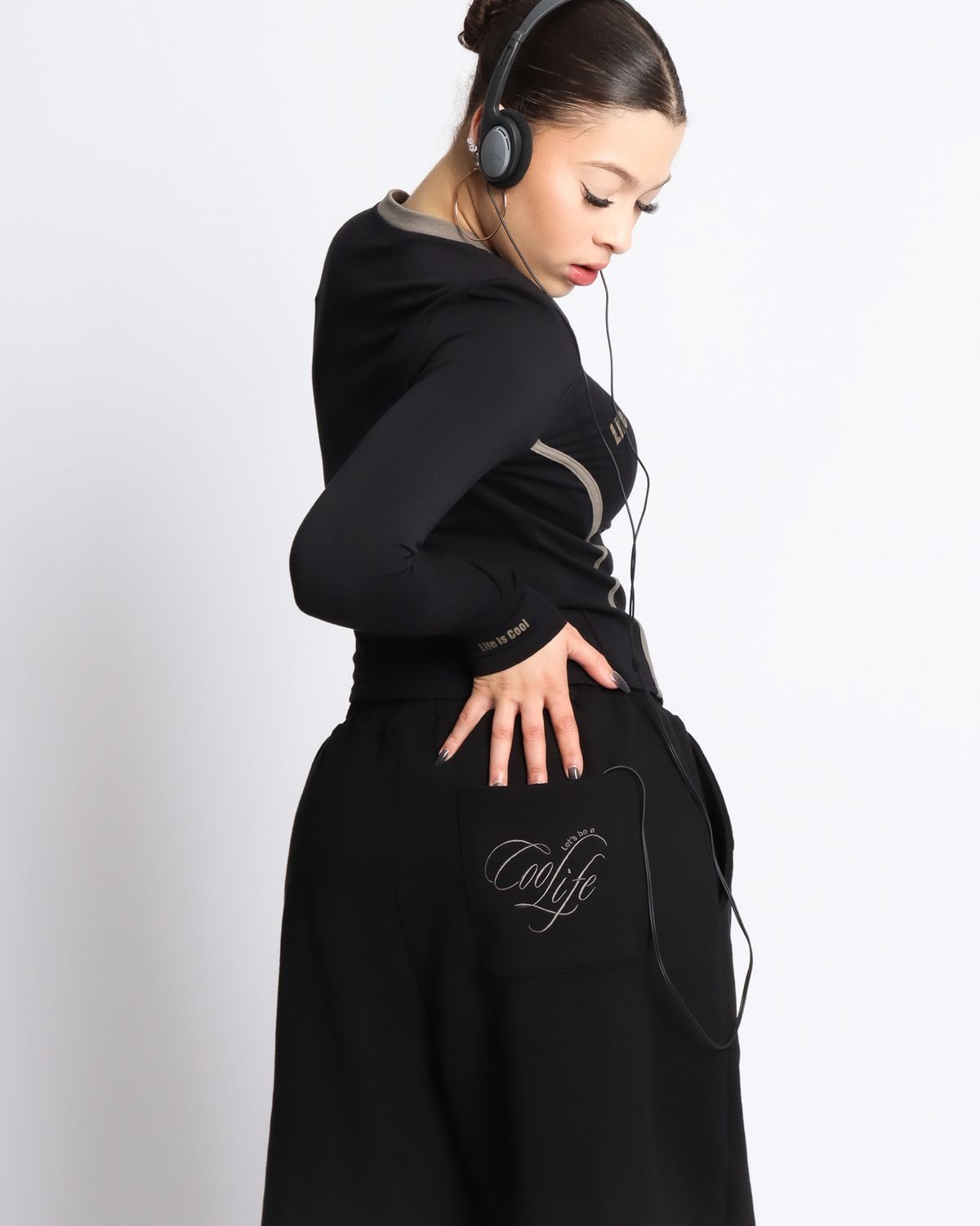 쿨시스(COOLSIS) CS 0222 V NECK TOP-045 (BLACK)