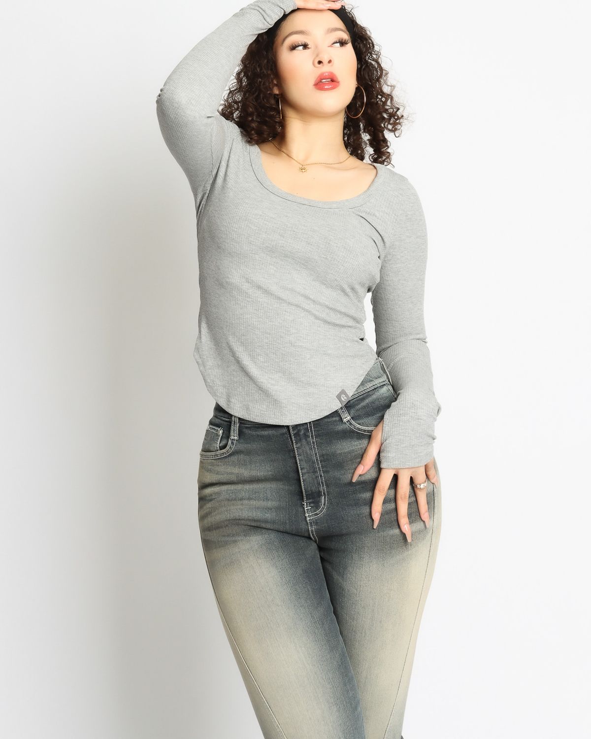 쿨시스(COOLSIS) CS LONG BASIC U TOP-042 (GREY)
