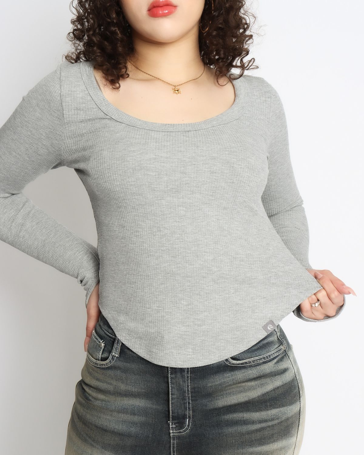 쿨시스(COOLSIS) CS LONG BASIC U TOP-042 (GREY)