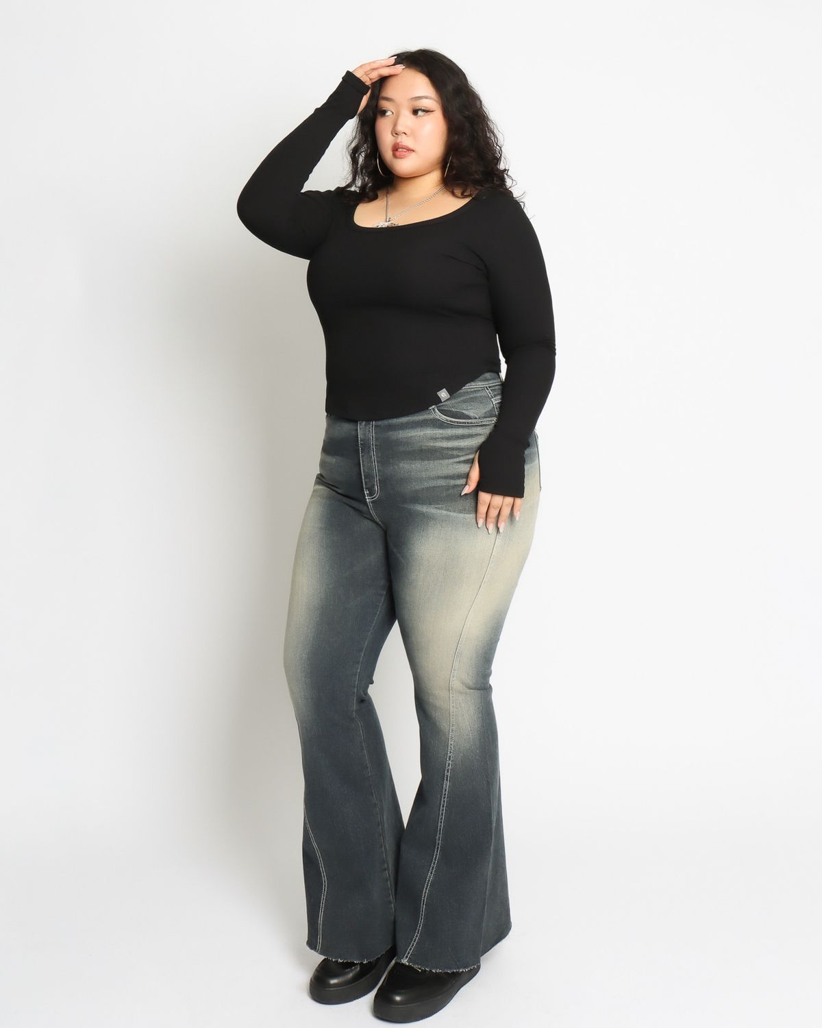 쿨시스(COOLSIS) CS LONG BASIC U TOP-042 (BLACK)
