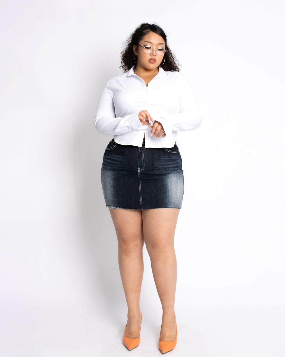 쿨시스(COOLSIS) CS TOP BASIC CROP SHIRTS2-011 (WHITE)