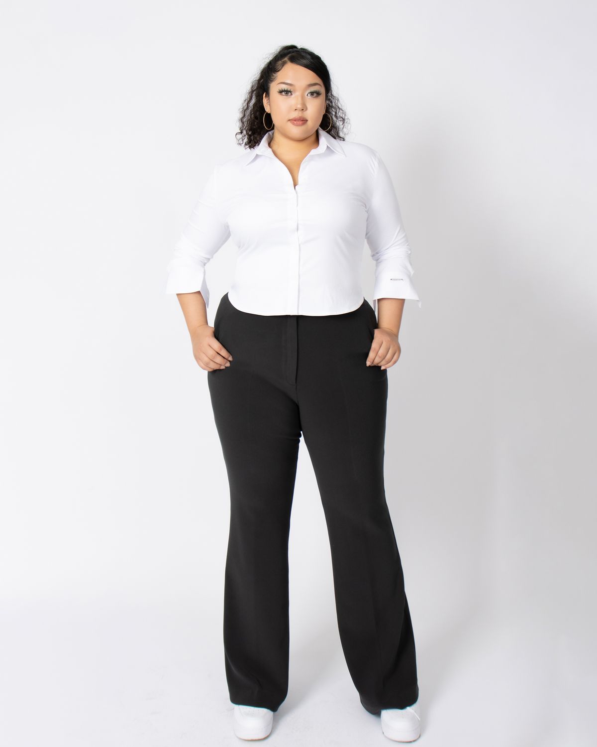 쿨시스(COOLSIS) CS TOP BASIC CROP SHIRTS2-011 (WHITE)