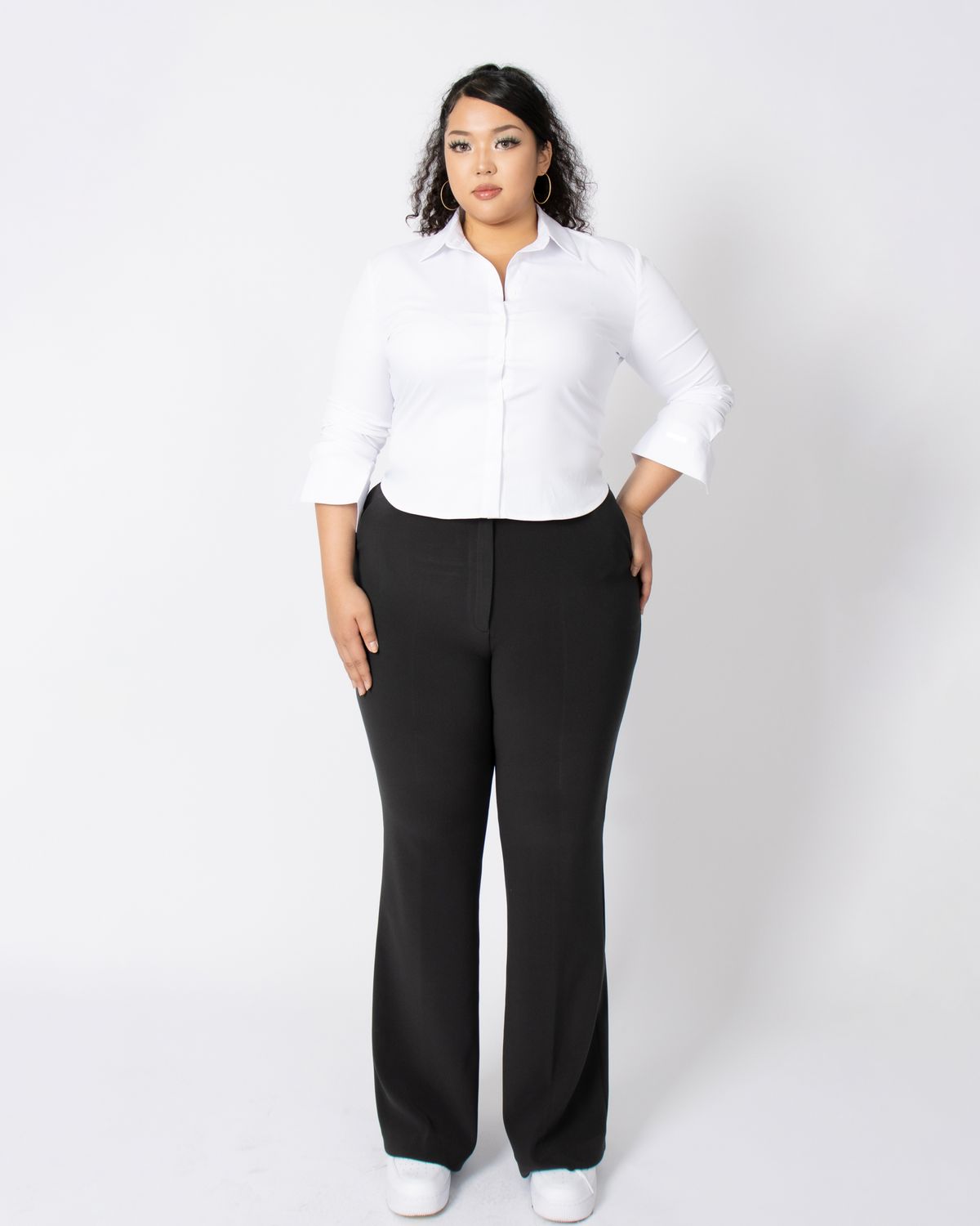 쿨시스(COOLSIS) CS TOP BASIC CROP SHIRTS2-011 (WHITE)