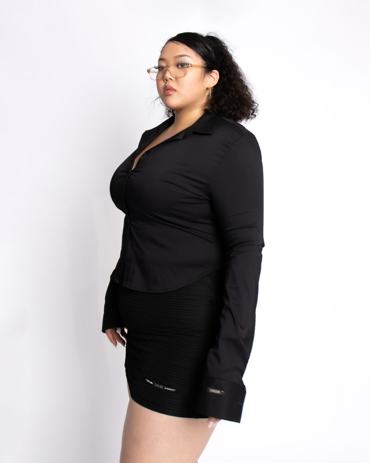 쿨시스(COOLSIS) CS TOP BASIC CROP SHIRTS2-011 (BLACK)