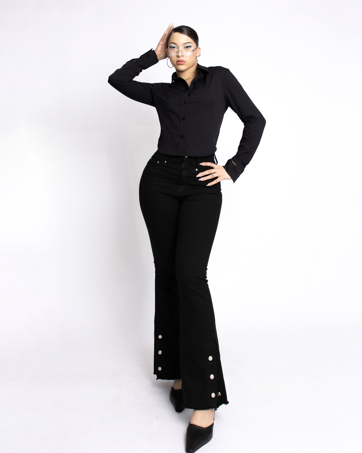 쿨시스(COOLSIS) CS TOP BASIC CROP SHIRTS2-011 (BLACK)