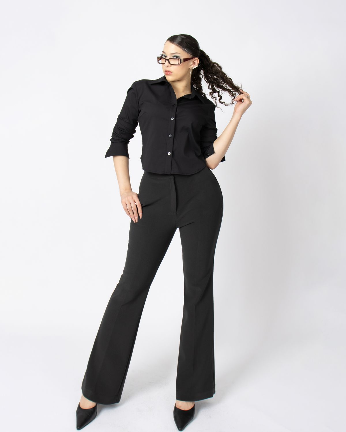쿨시스(COOLSIS) CS TOP BASIC CROP SHIRTS2-011 (BLACK)