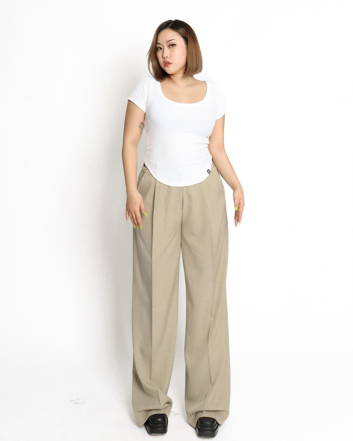 쿨시스(COOLSIS) CS HALF BASIC U TOP-046 (WHITE)