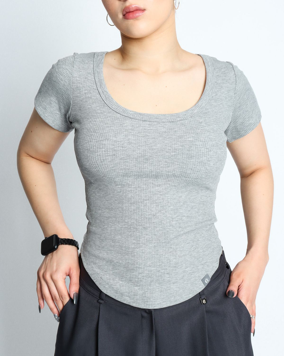 쿨시스(COOLSIS) CS HALF BASIC U TOP-046 (GREY)