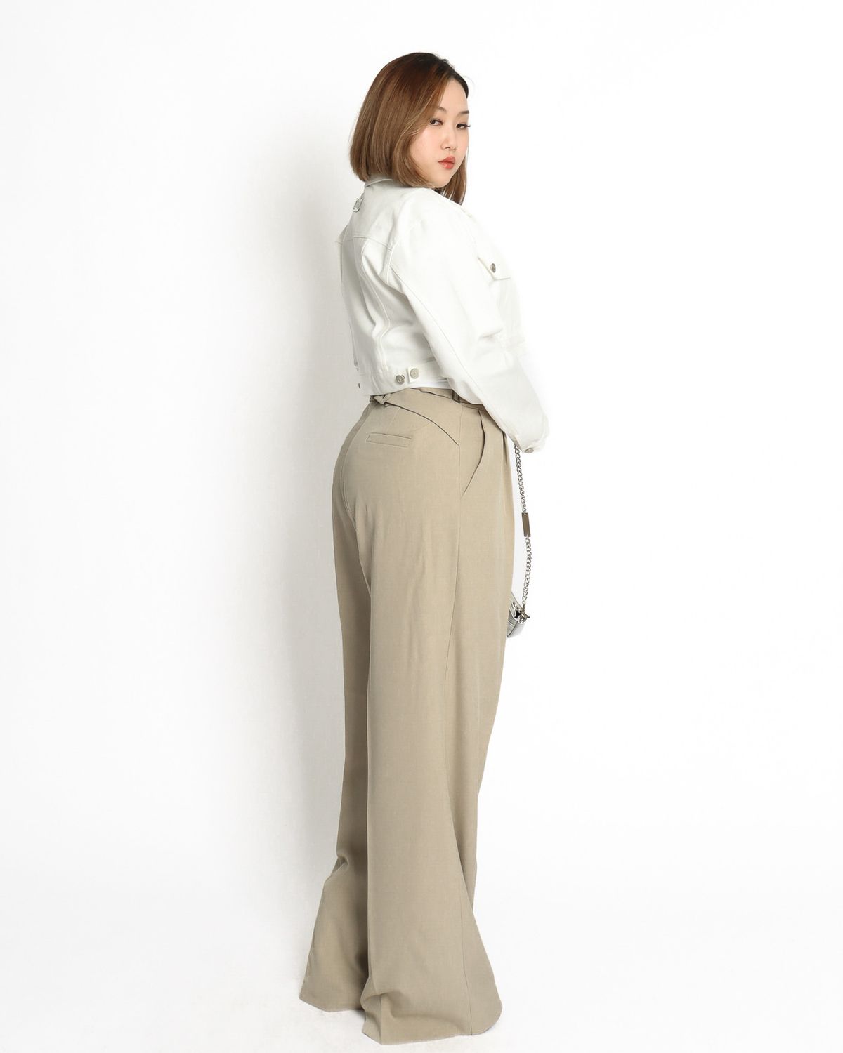 쿨시스(COOLSIS) CS BELT WIDE SLACKS-048 (BEIGE)