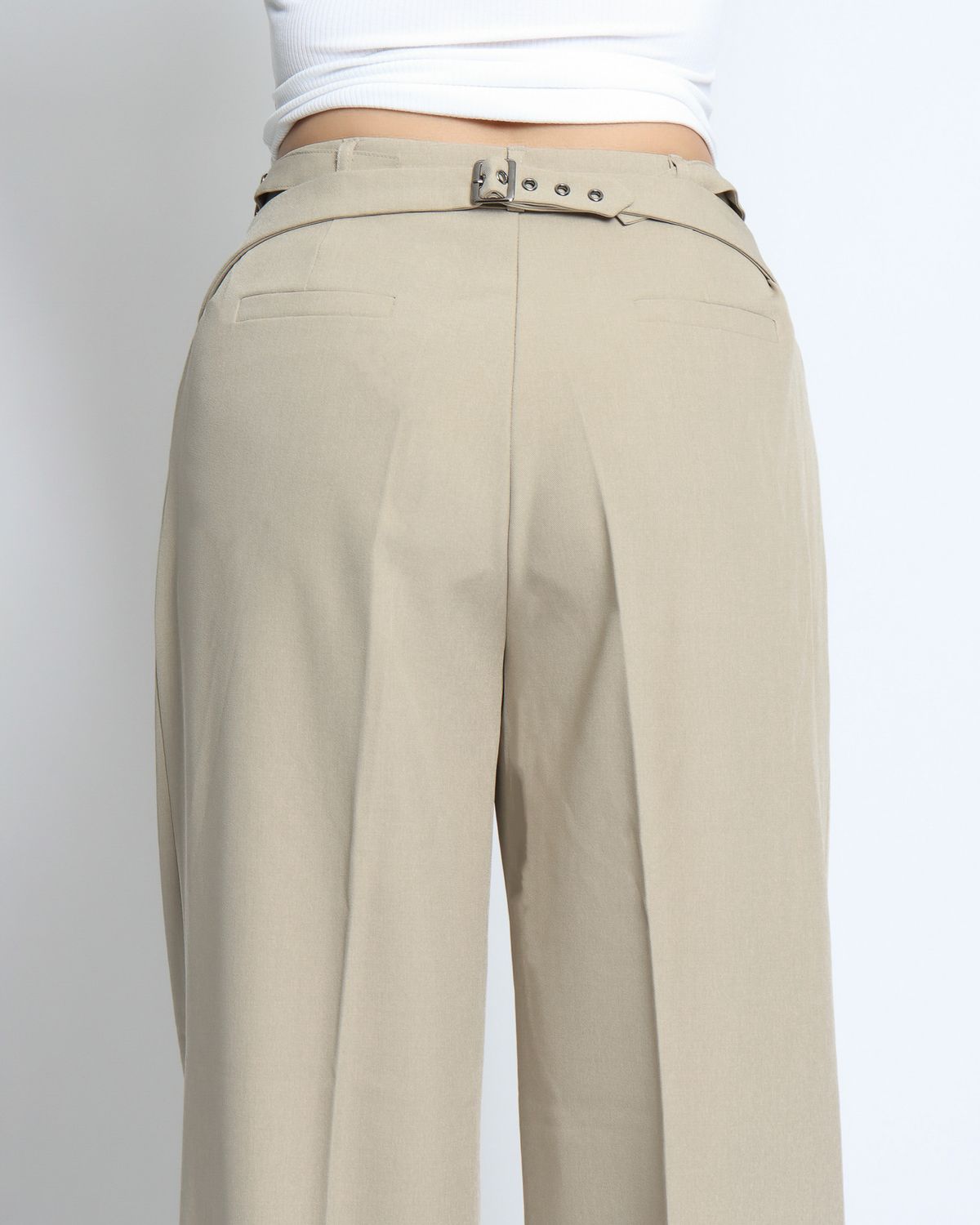 쿨시스(COOLSIS) CS BELT WIDE SLACKS-048 (BEIGE)