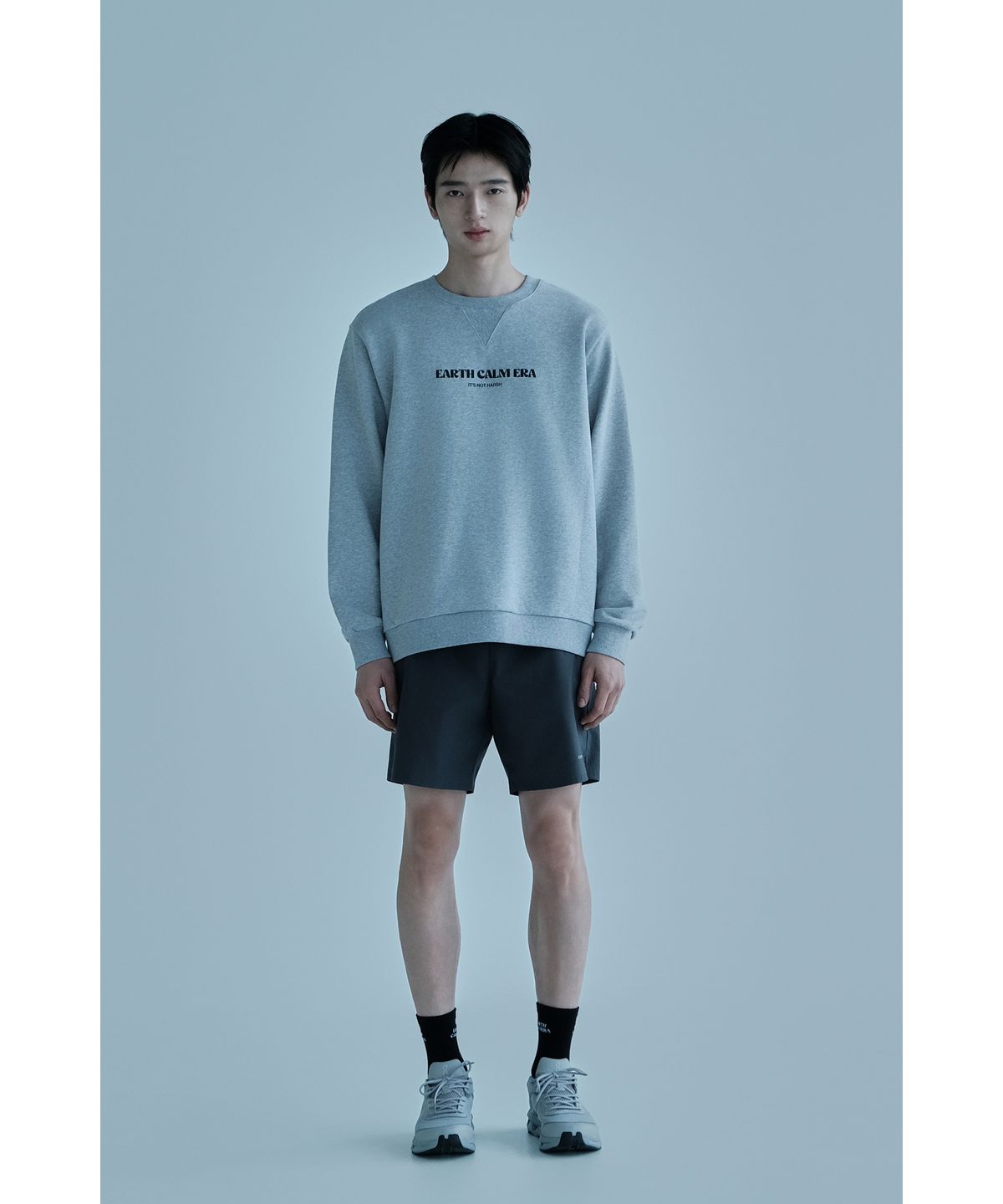 얼스캄에라(EARTH CALM ERA) [SET-UP] 내추럴 데일리 스웨트셔츠 & 스웨트쇼츠_3컬러