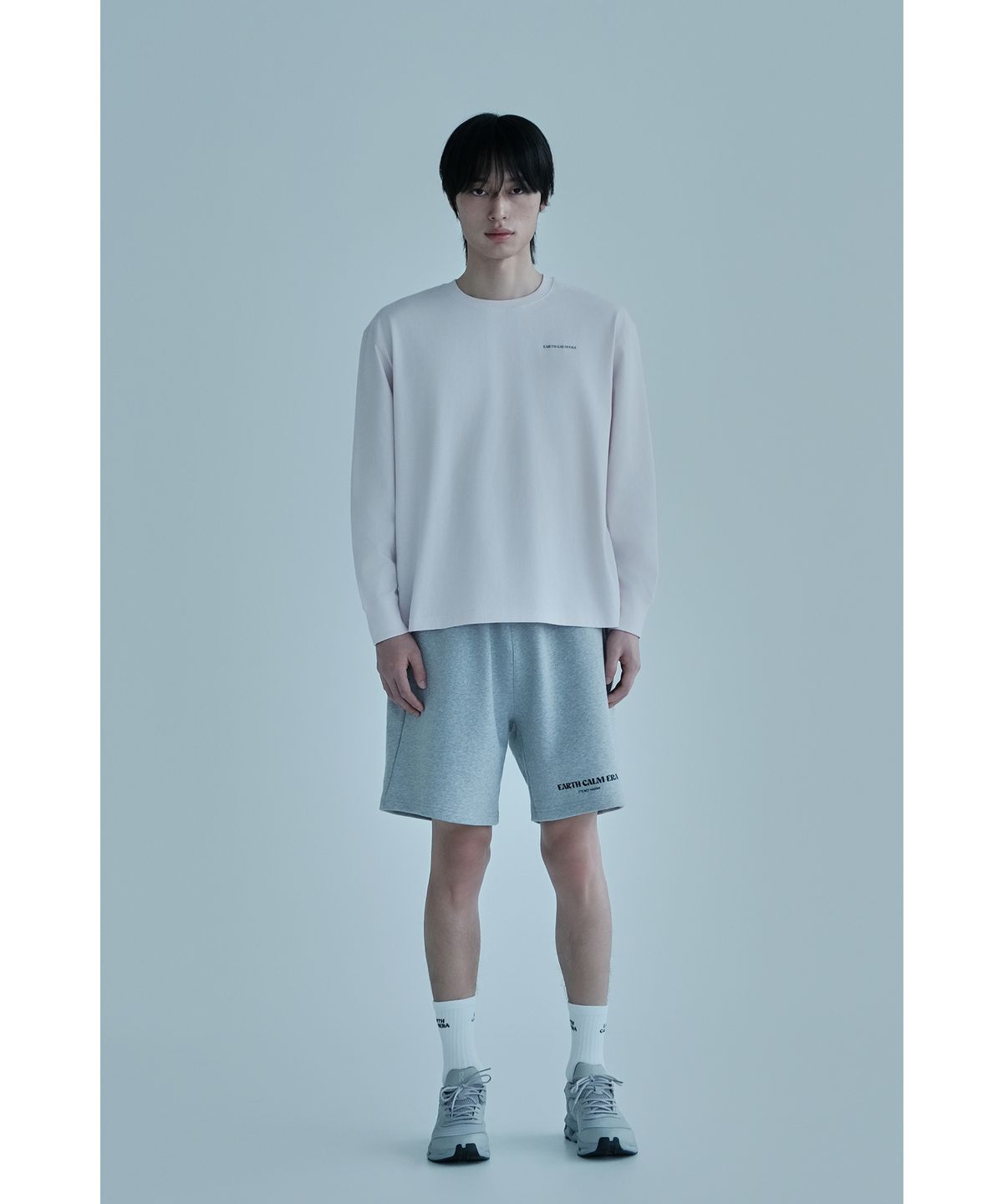 얼스캄에라(EARTH CALM ERA) [SET-UP] 내추럴 데일리 스웨트셔츠 & 스웨트쇼츠_3컬러