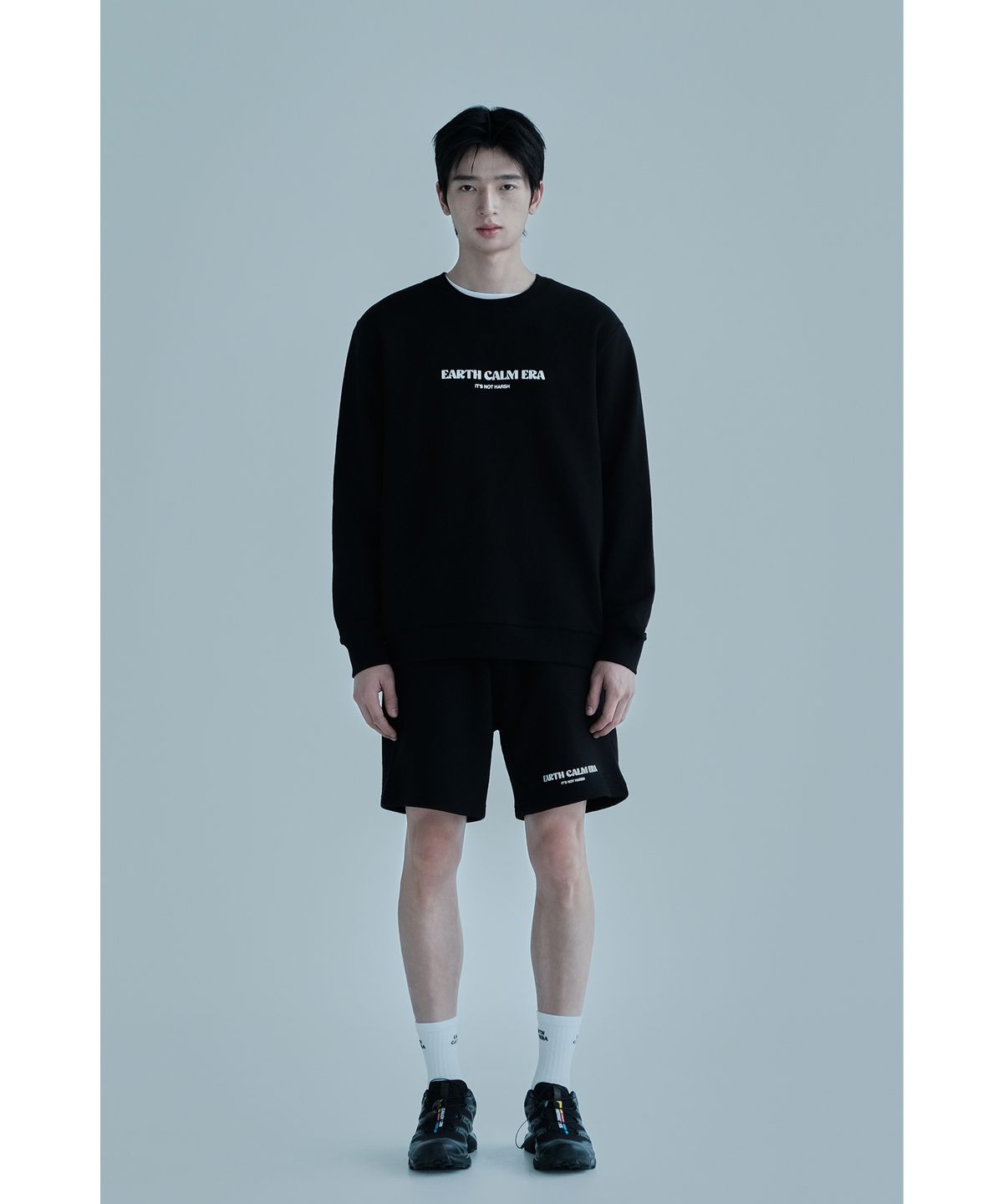 얼스캄에라(EARTH CALM ERA) [SET-UP] 내추럴 데일리 스웨트셔츠 & 스웨트쇼츠_3컬러