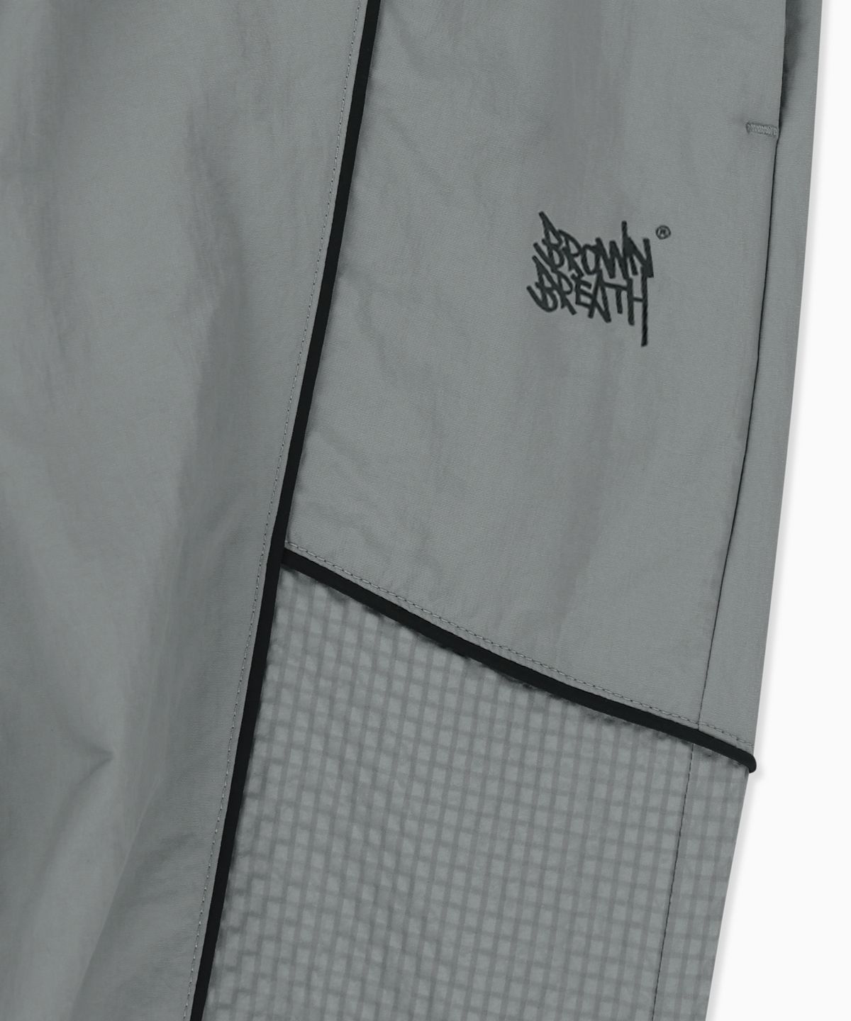브라운브레스(BROWNBREATH) W TAG SHIRRING PIPING SKIRT - GREY