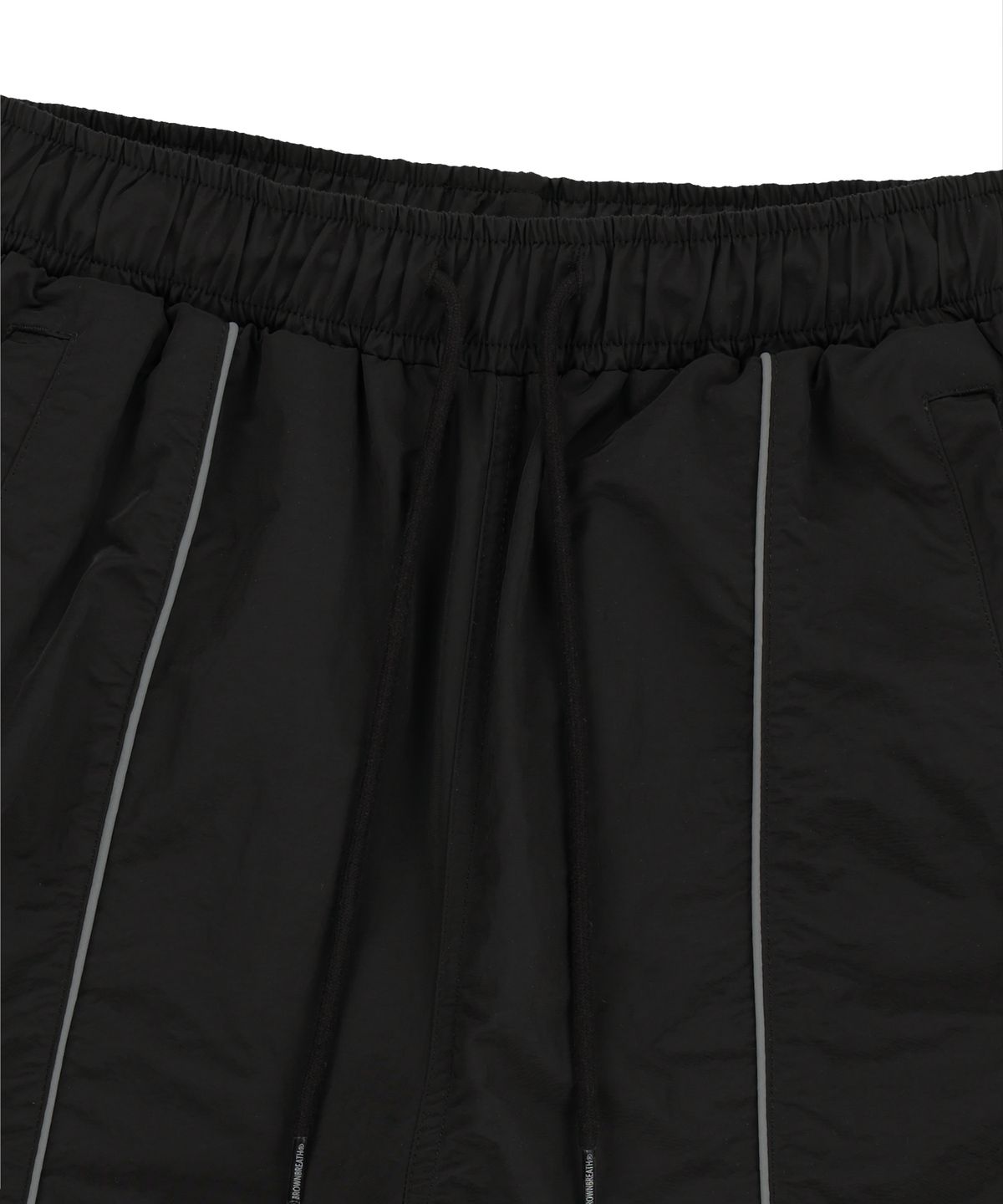 브라운브레스(BROWNBREATH) W SIDE BLOCK PIPING PANTS - BLACK