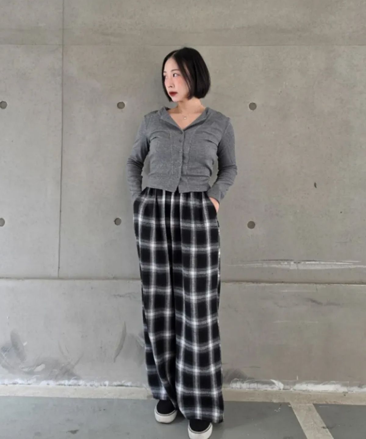 미쏘(MIXXO) 버튼 골지 가디건형 티셔츠_MIWCMG301A