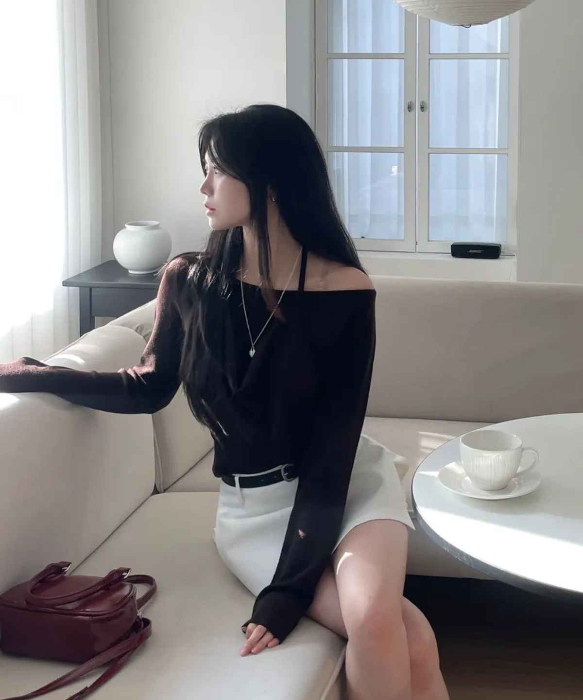 미쏘(MIXXO) 카울넥 레이어드 풀오버_MIWKAG460T