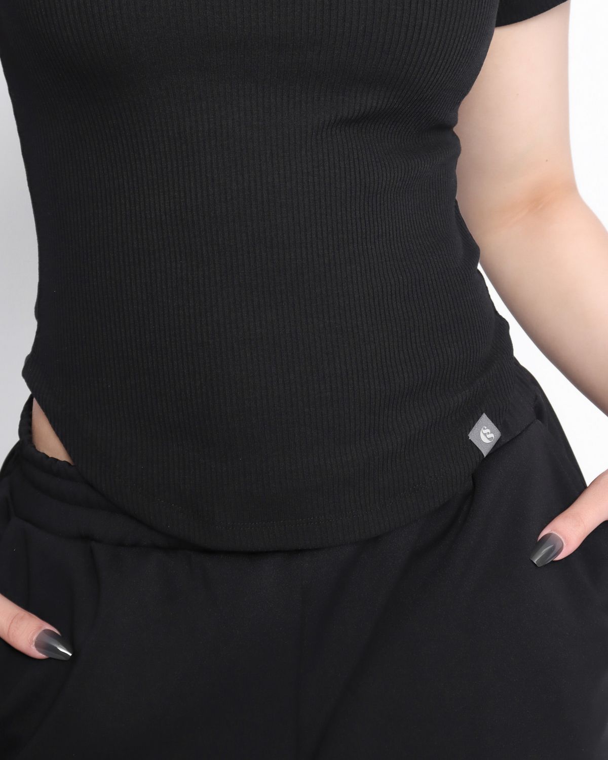 쿨시스(COOLSIS) CS HALF BASIC U TOP-046 (BLACK)
