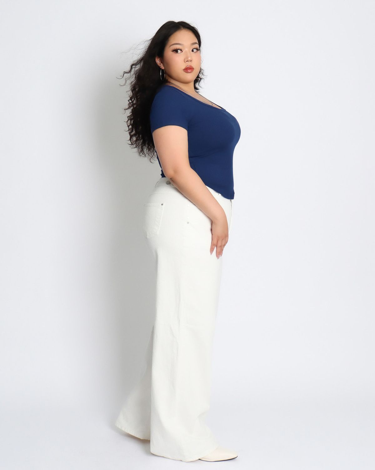 쿨시스(COOLSIS) CS COTTON WIDE JEANS-049 (WHITE)