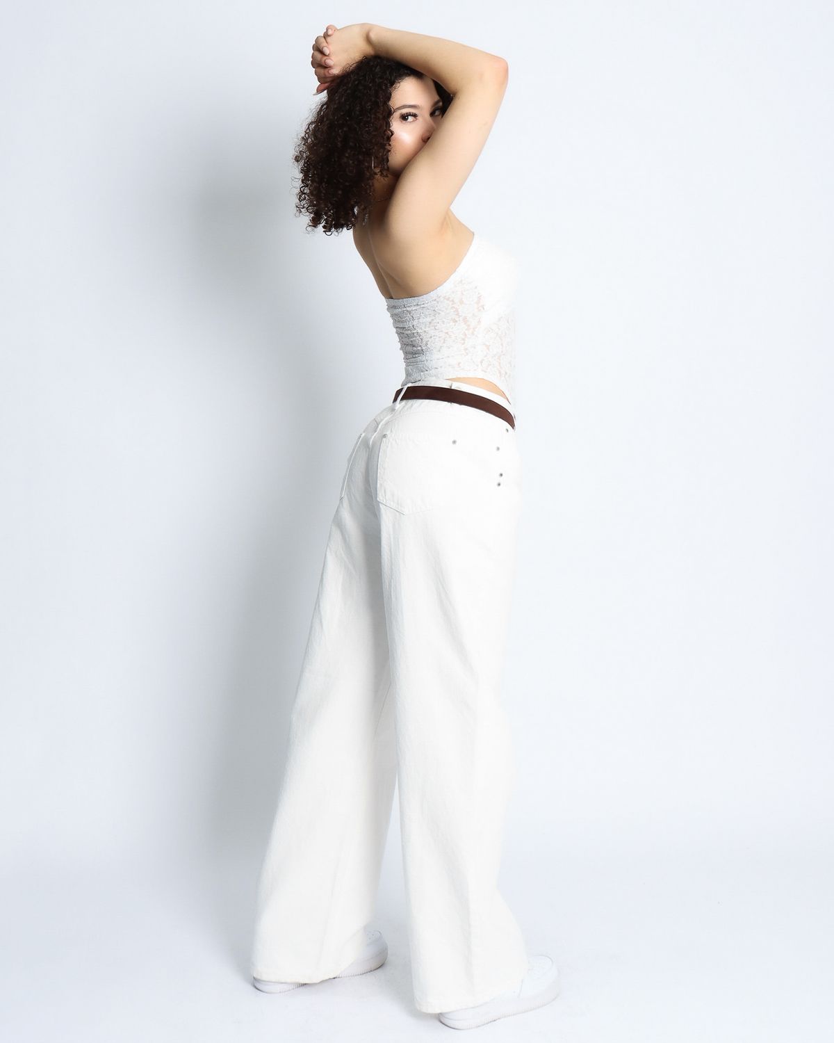 쿨시스(COOLSIS) CS COTTON WIDE JEANS-049 (WHITE)