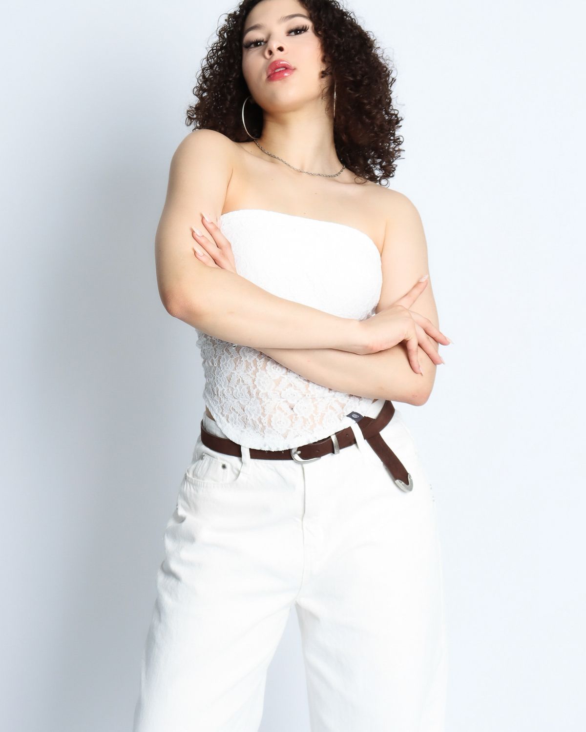 쿨시스(COOLSIS) CS COTTON WIDE JEANS-049 (WHITE)