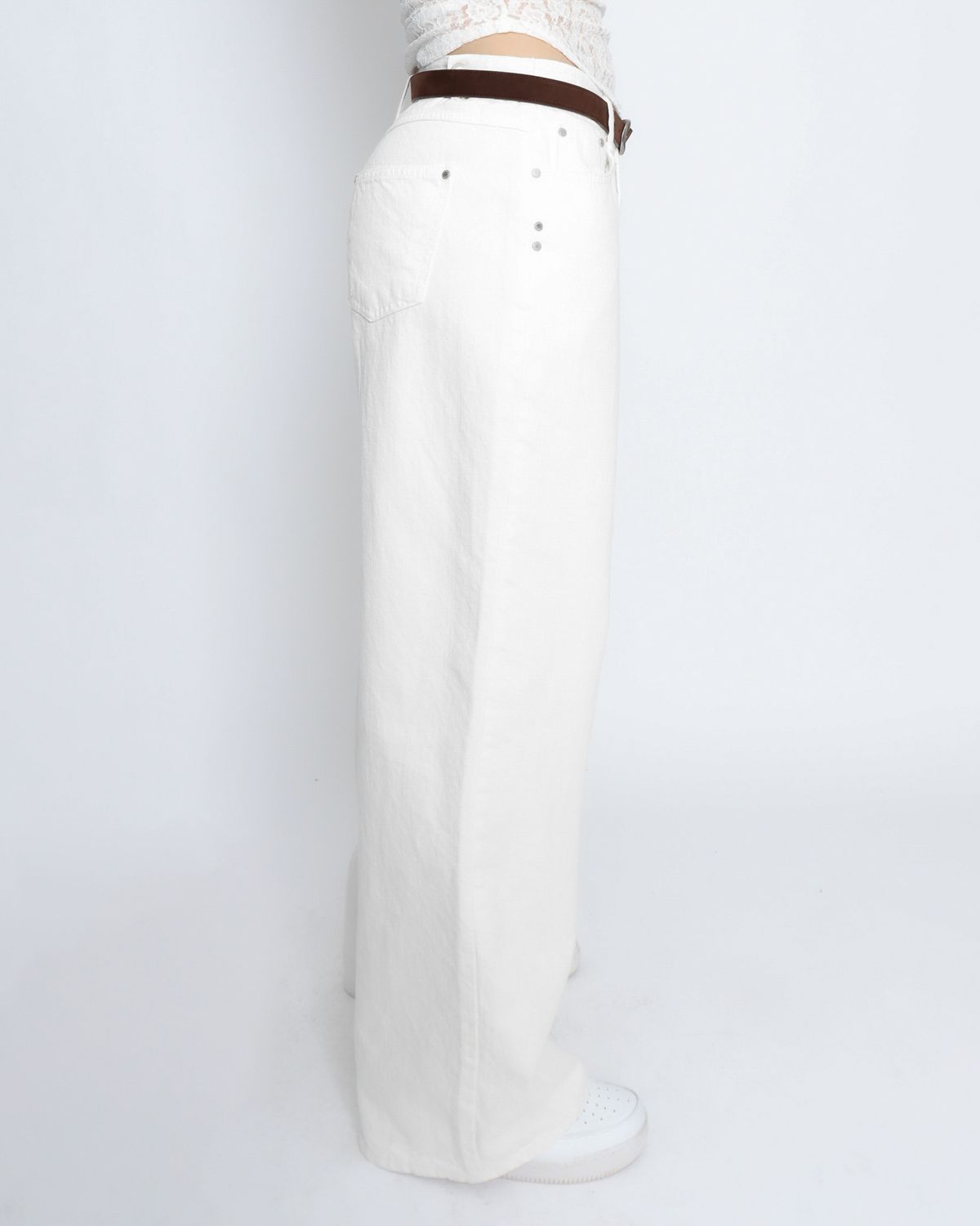 쿨시스(COOLSIS) CS COTTON WIDE JEANS-049 (WHITE)