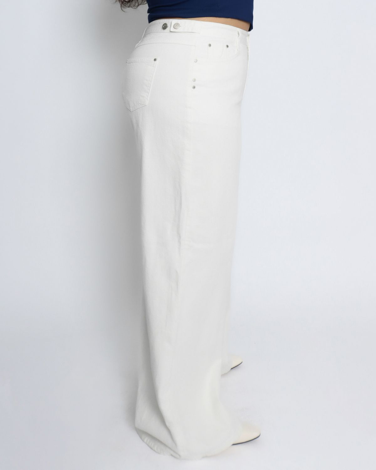 쿨시스(COOLSIS) CS COTTON WIDE JEANS-049 (WHITE)