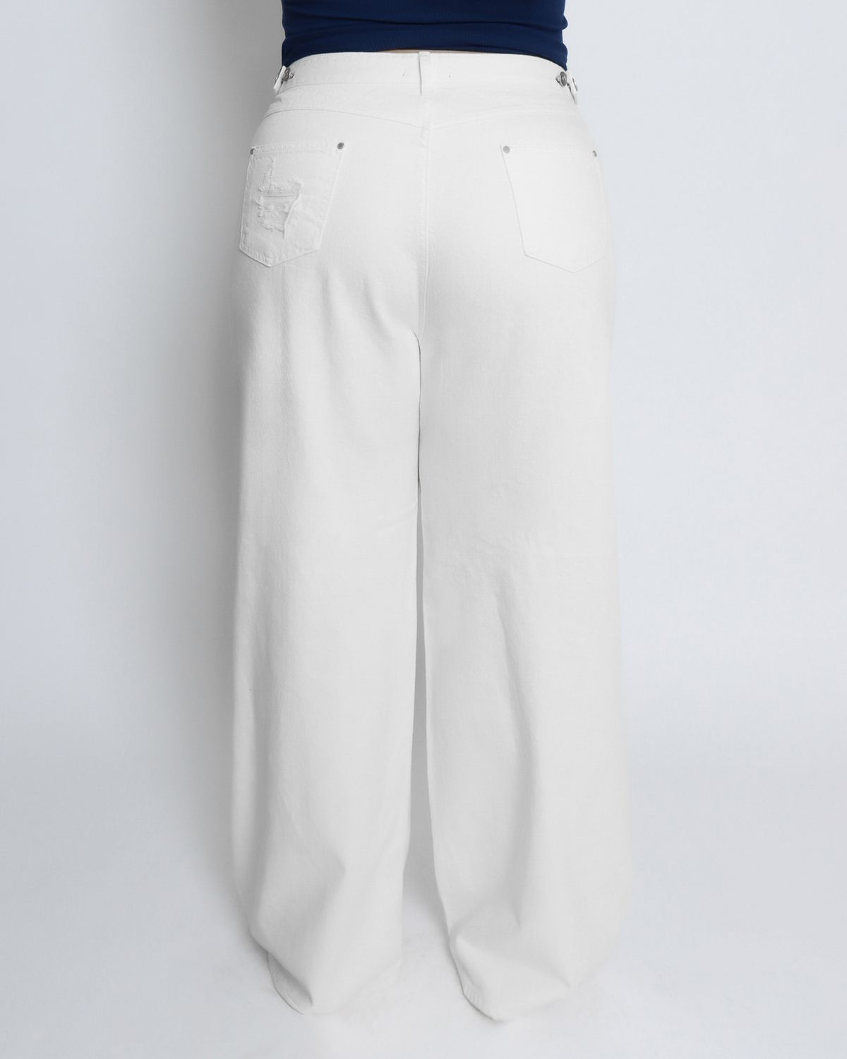 쿨시스(COOLSIS) CS COTTON WIDE JEANS-049 (WHITE)