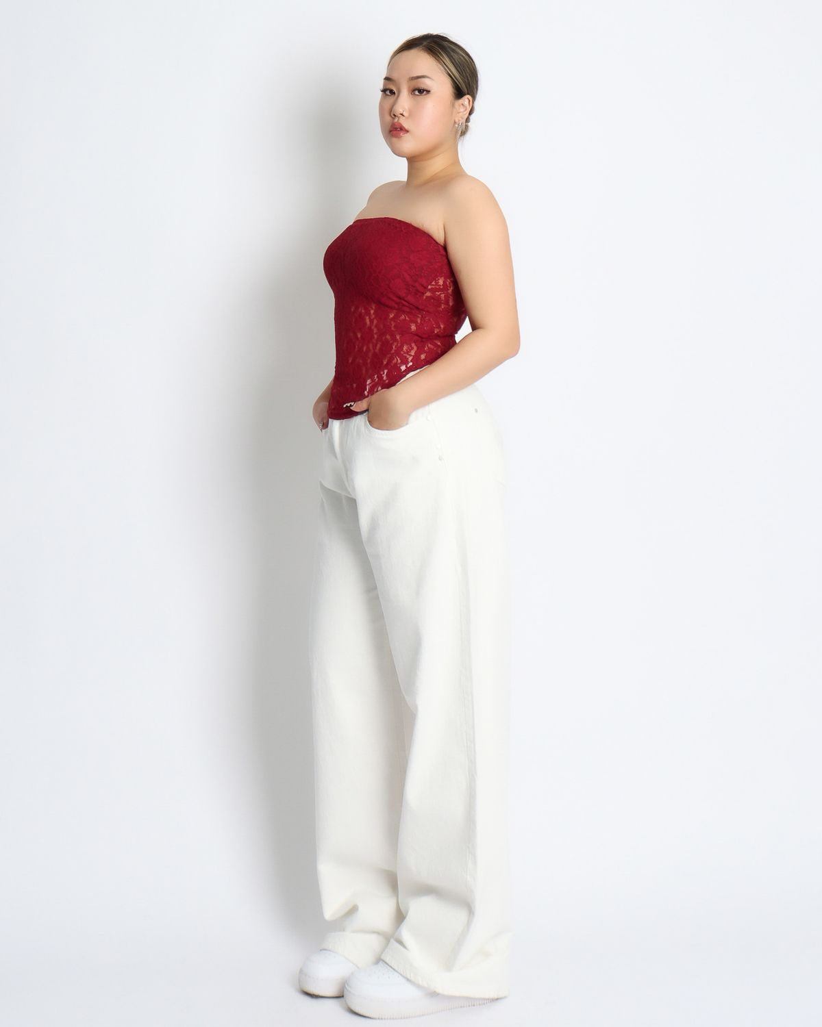 쿨시스(COOLSIS) CS COTTON WIDE JEANS-049 (WHITE)