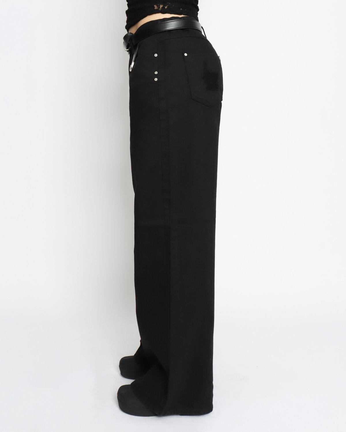 쿨시스(COOLSIS) CS COTTON WIDE JEANS-049 (BLACK)