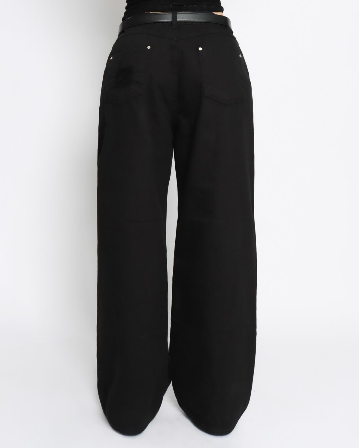 쿨시스(COOLSIS) CS COTTON WIDE JEANS-049 (BLACK)