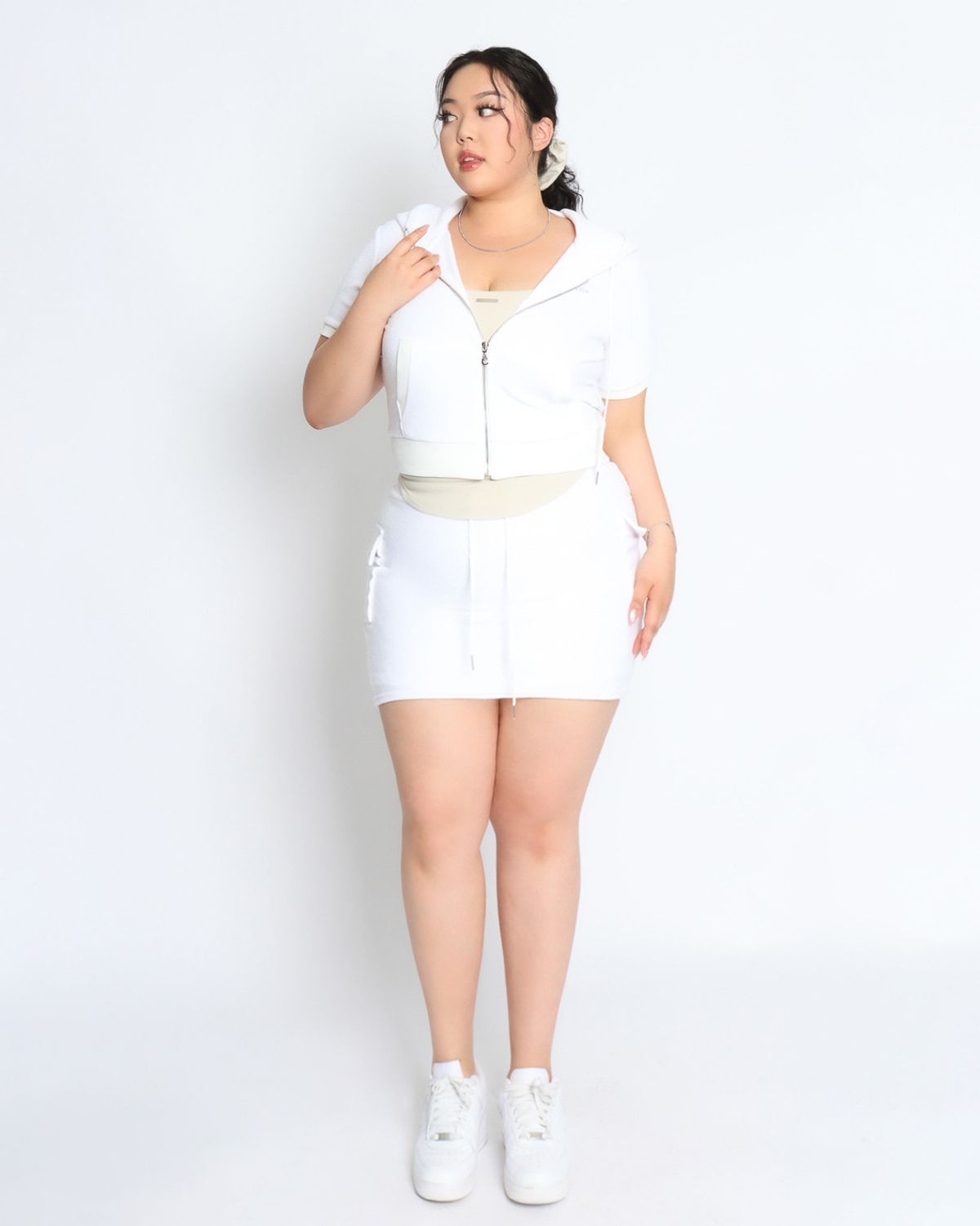 쿨시스(COOLSIS) CS SOFT TERRY HOODIE ZIP-016 (WHITE)