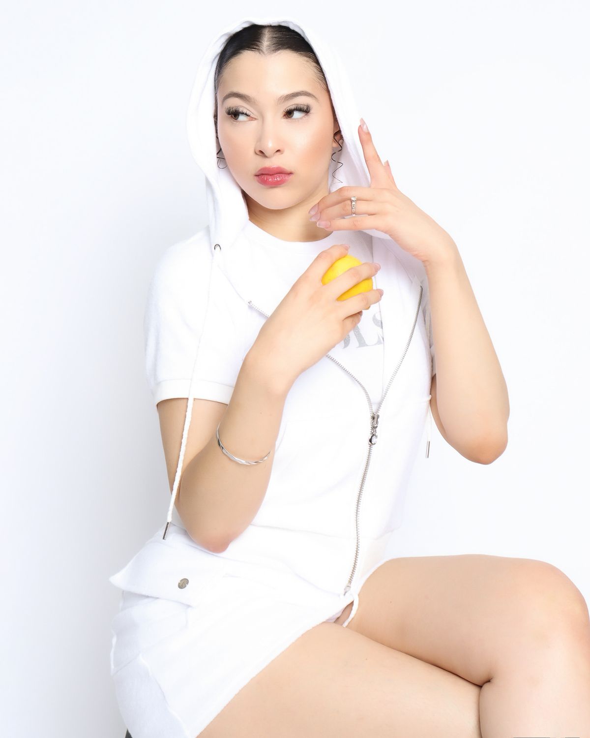 쿨시스(COOLSIS) CS SOFT TERRY HOODIE ZIP-016 (WHITE)