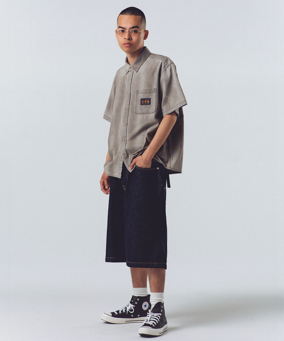 위캔더스(WKNDRS) TRIO DENIM SHORTS (D.BLUE)