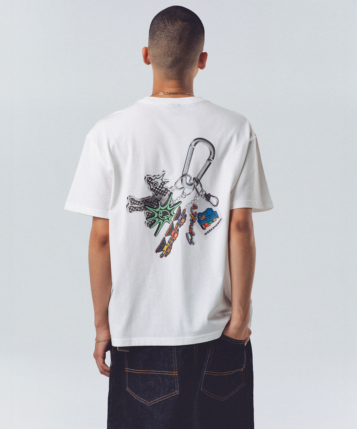 위캔더스(WKNDRS) KEYRING T-SHIRT (WHITE)