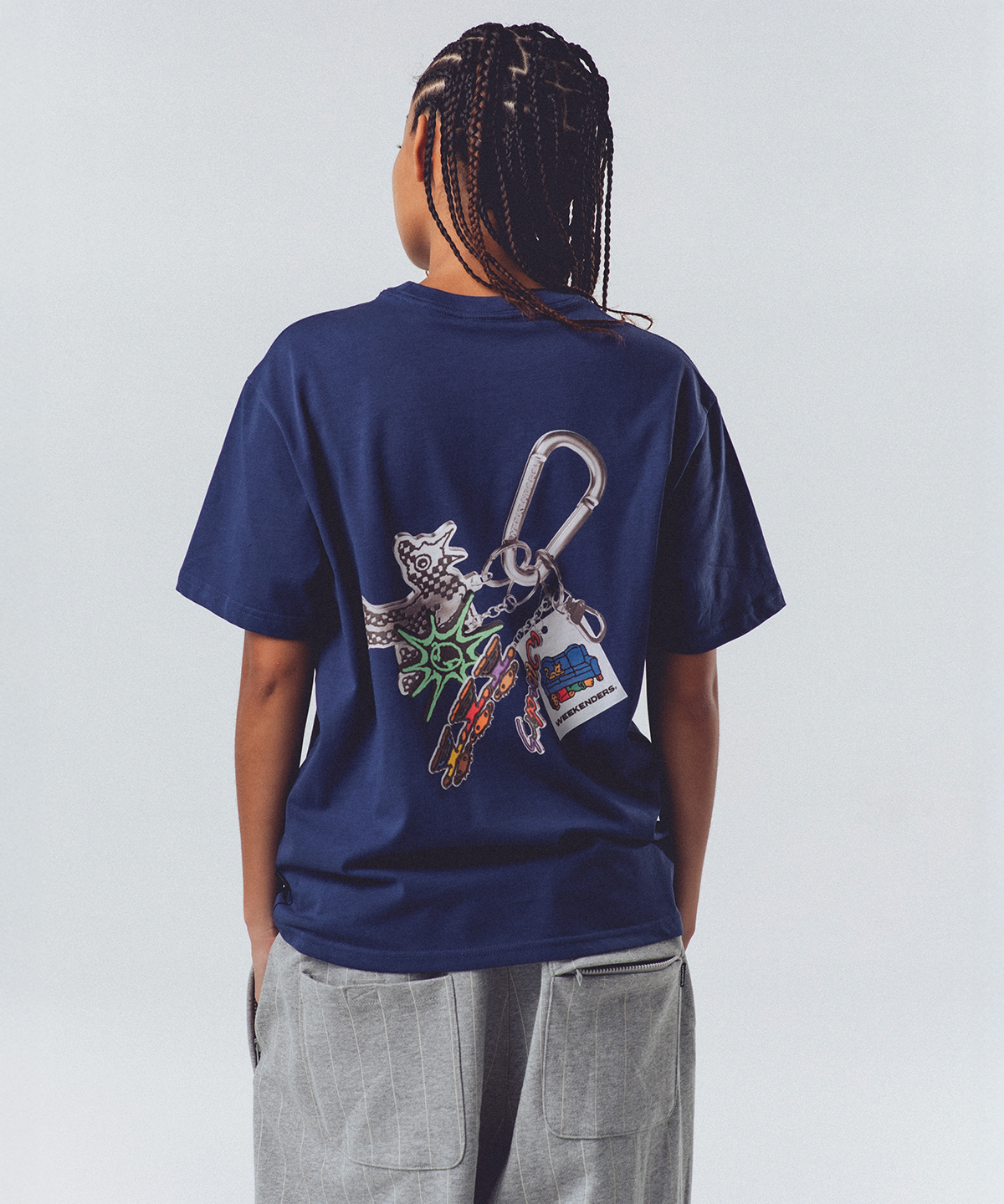 위캔더스(WKNDRS) KEYRING T-SHIRT (NAVY)