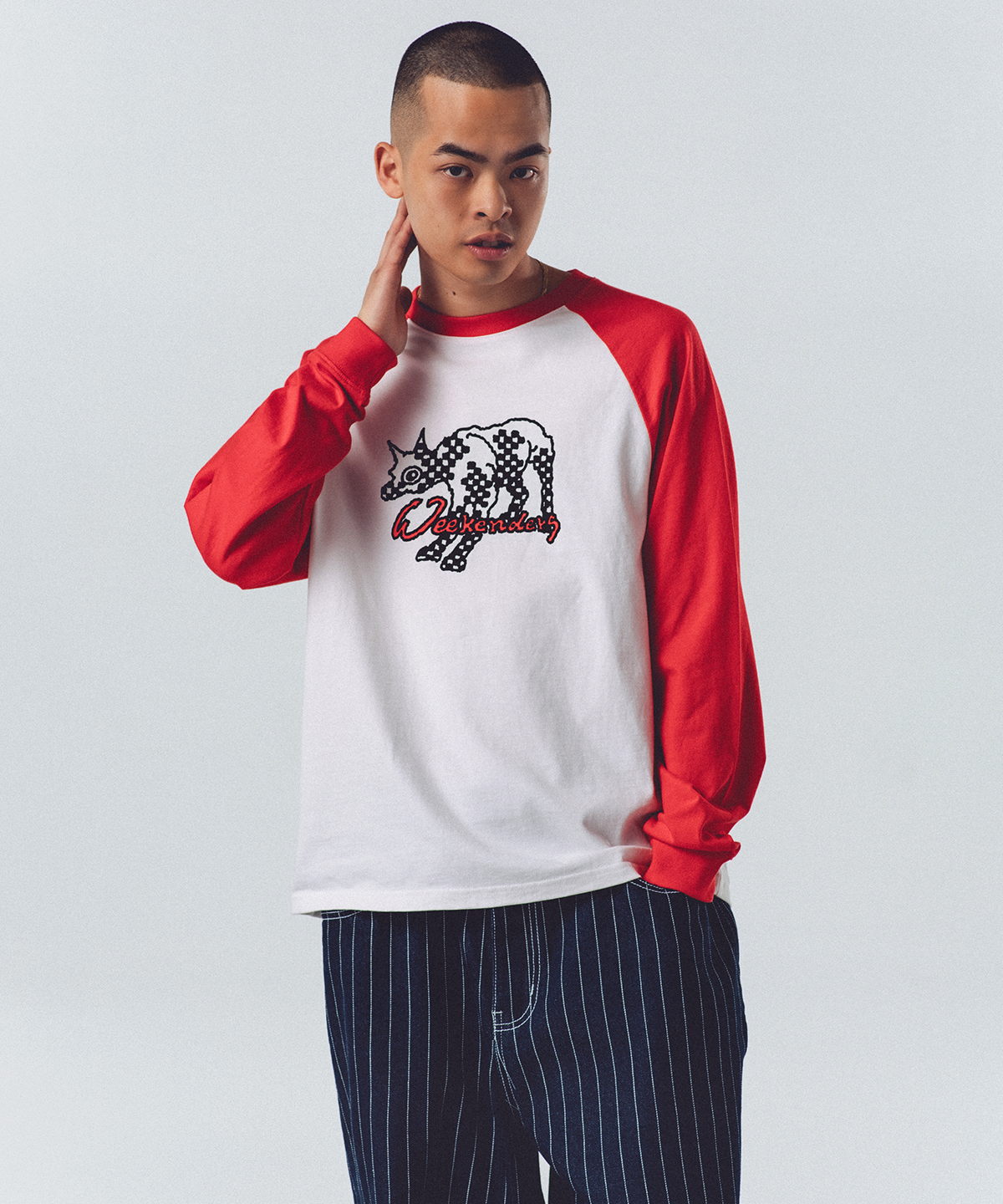 위캔더스(WKNDRS) GOOD DOG LS T-SHIRT (RED)