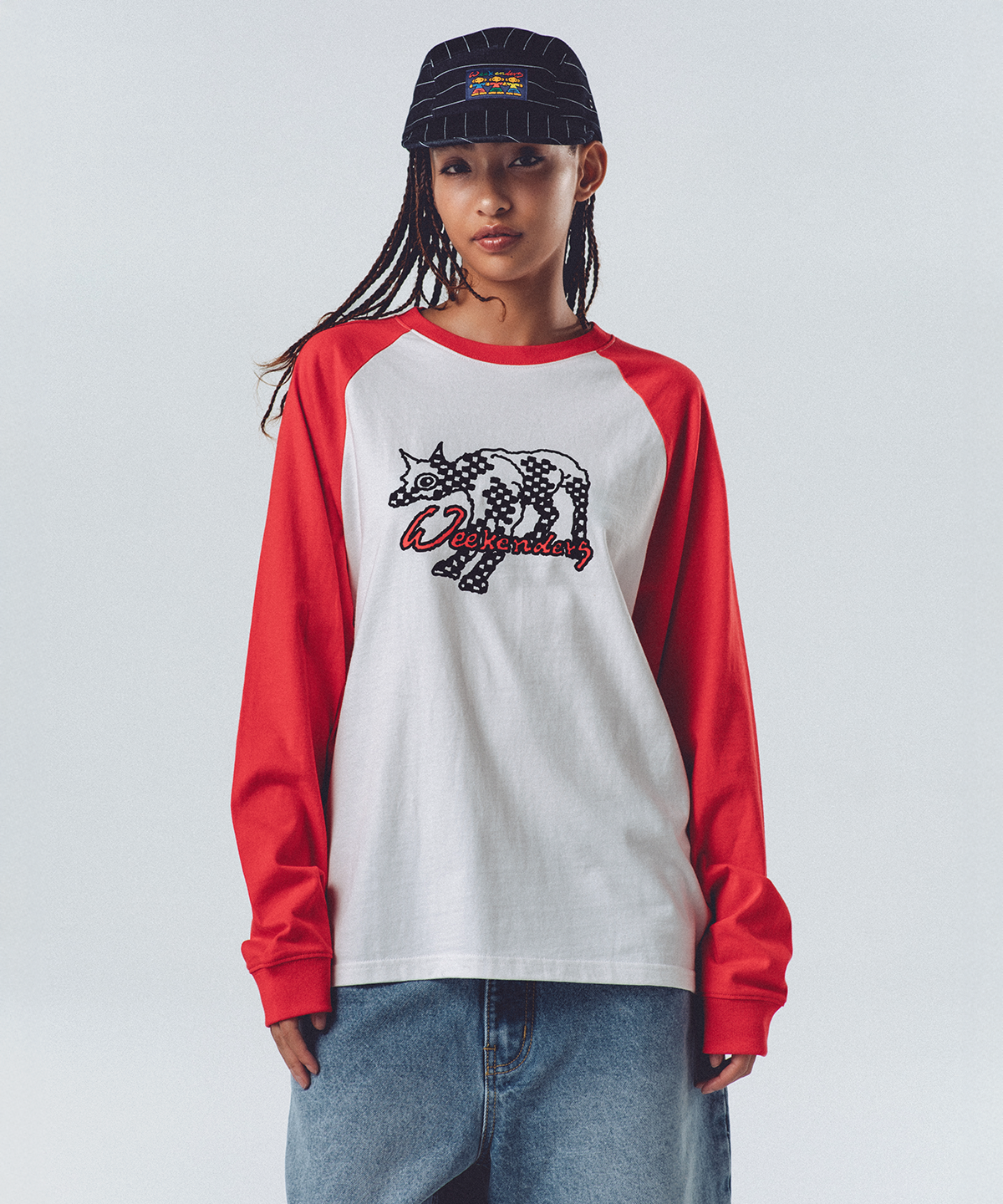 위캔더스(WKNDRS) GOOD DOG LS T-SHIRT (RED)