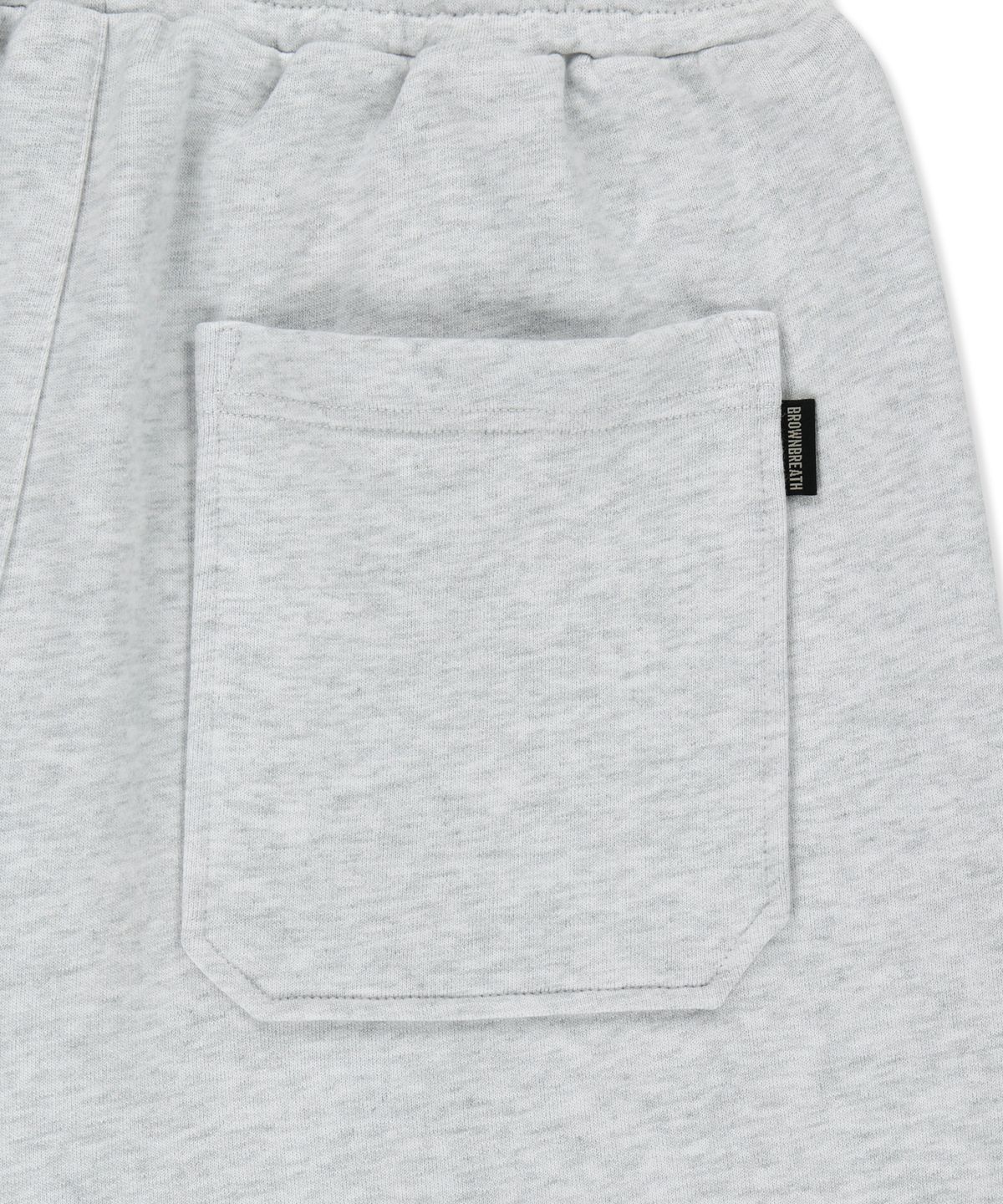 브라운브레스(BROWNBREATH) TAG TUCK SWEAT SHORTS - ASH