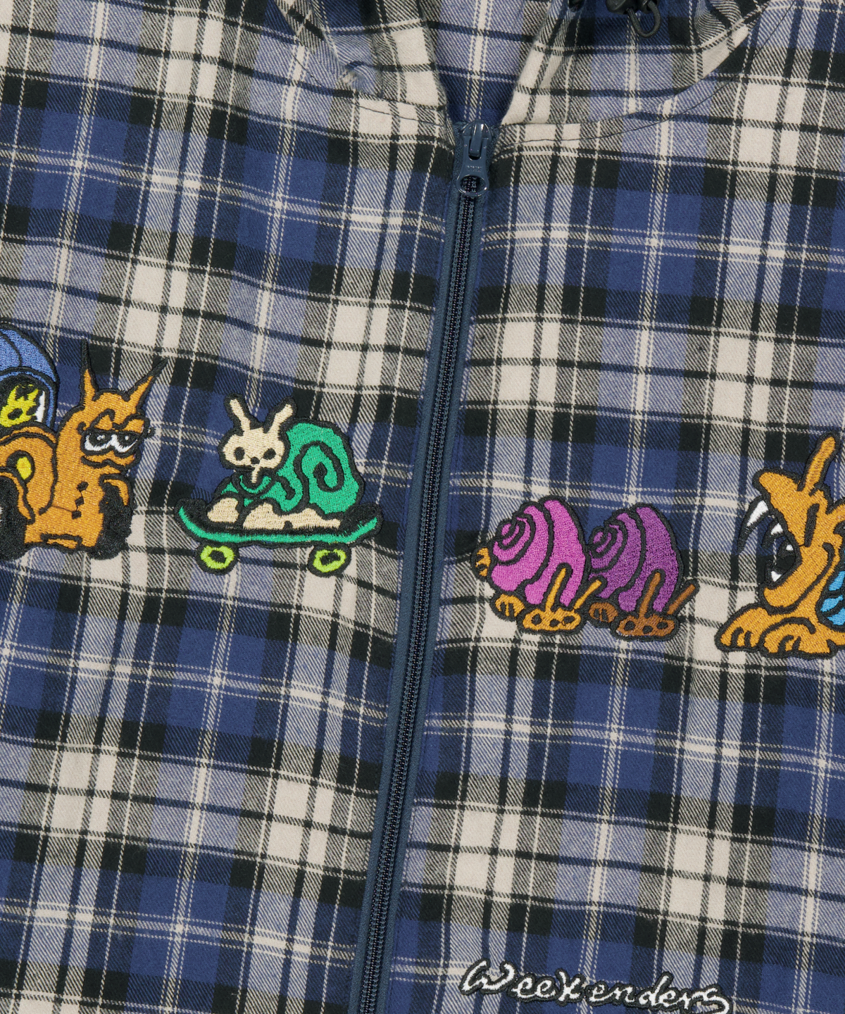 위캔더스(WKNDRS) SNAIL CHECK JK (NAVY)