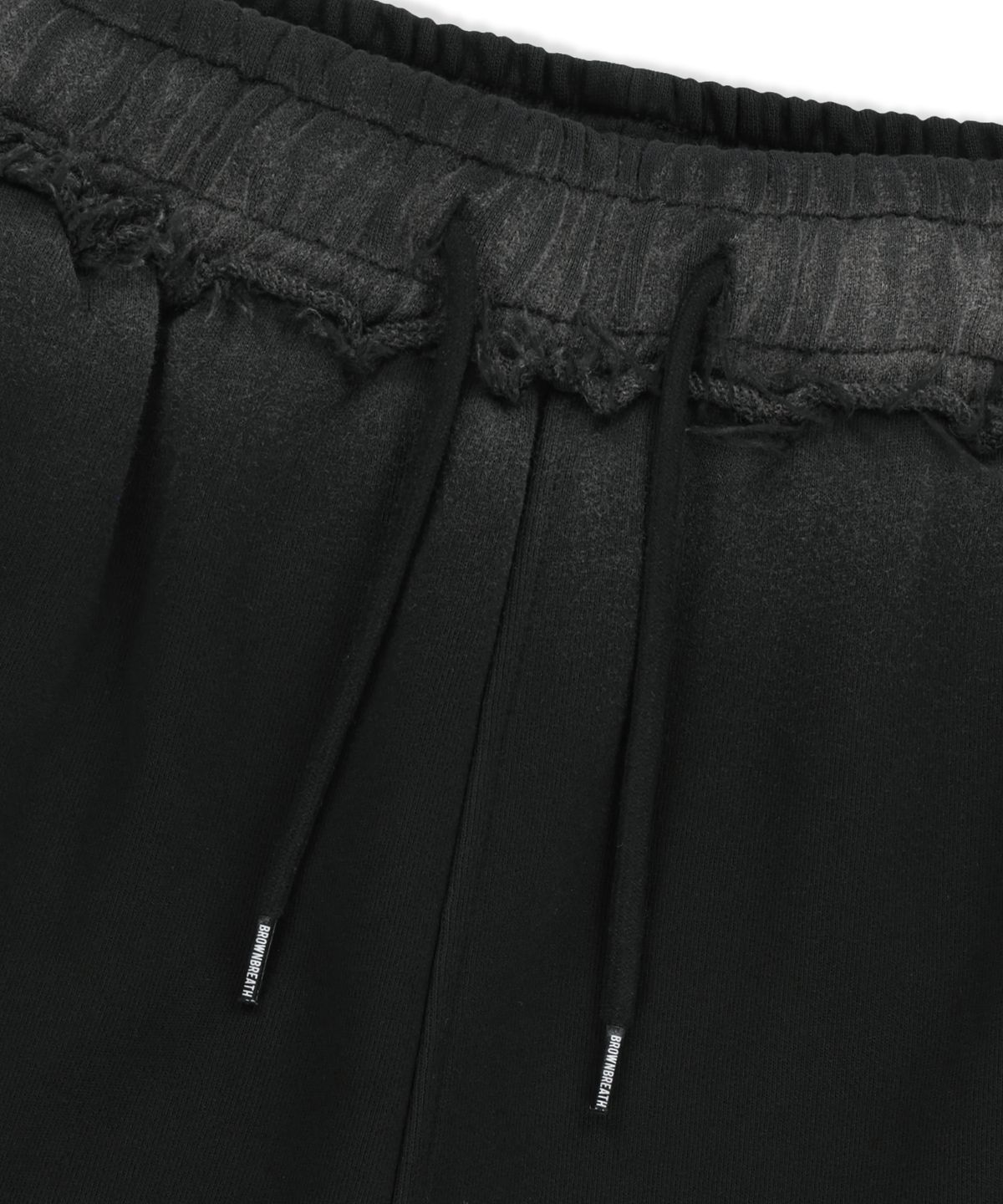 브라운브레스(BROWNBREATH) WASHED SWEAT SHORTS - BLACK