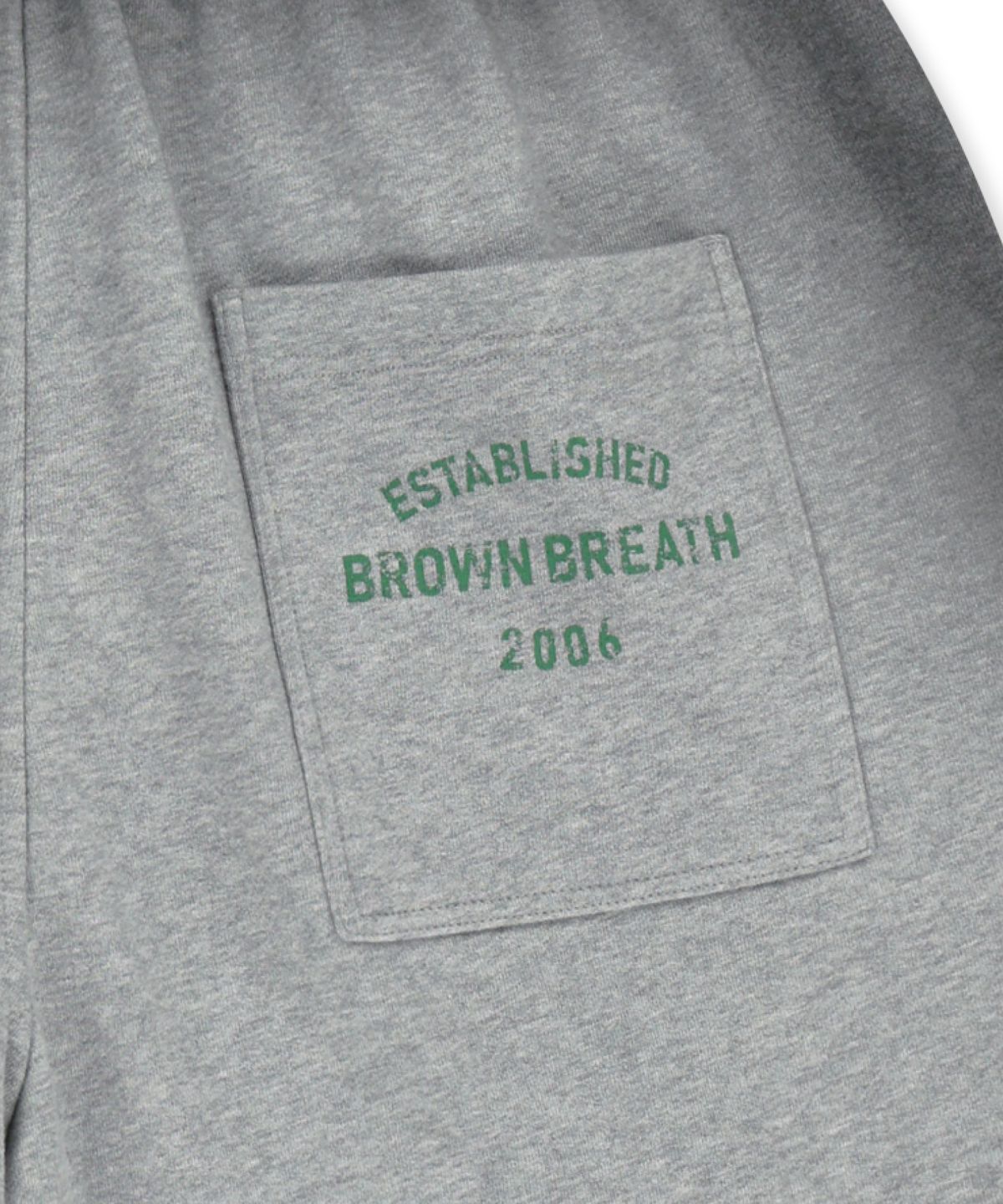 브라운브레스(BROWNBREATH) WASHED SWEAT SHORTS - MELANGE GREY