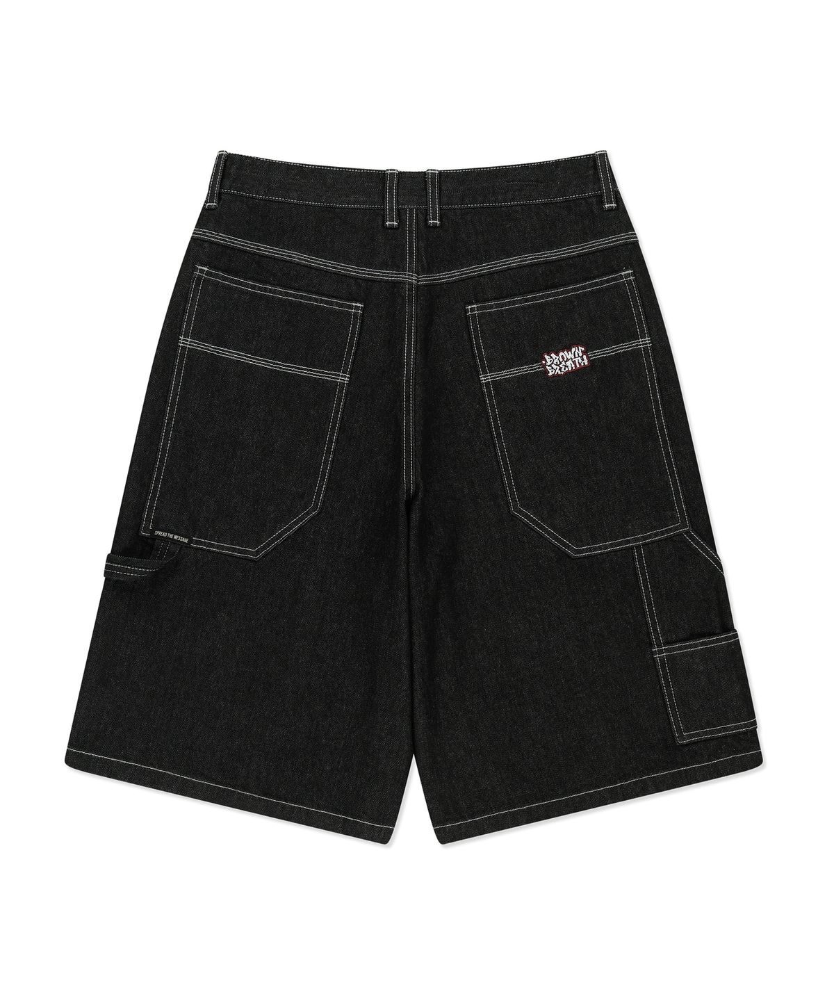 브라운브레스(BROWNBREATH) DENIM BERMUDA PANTS - BLACK