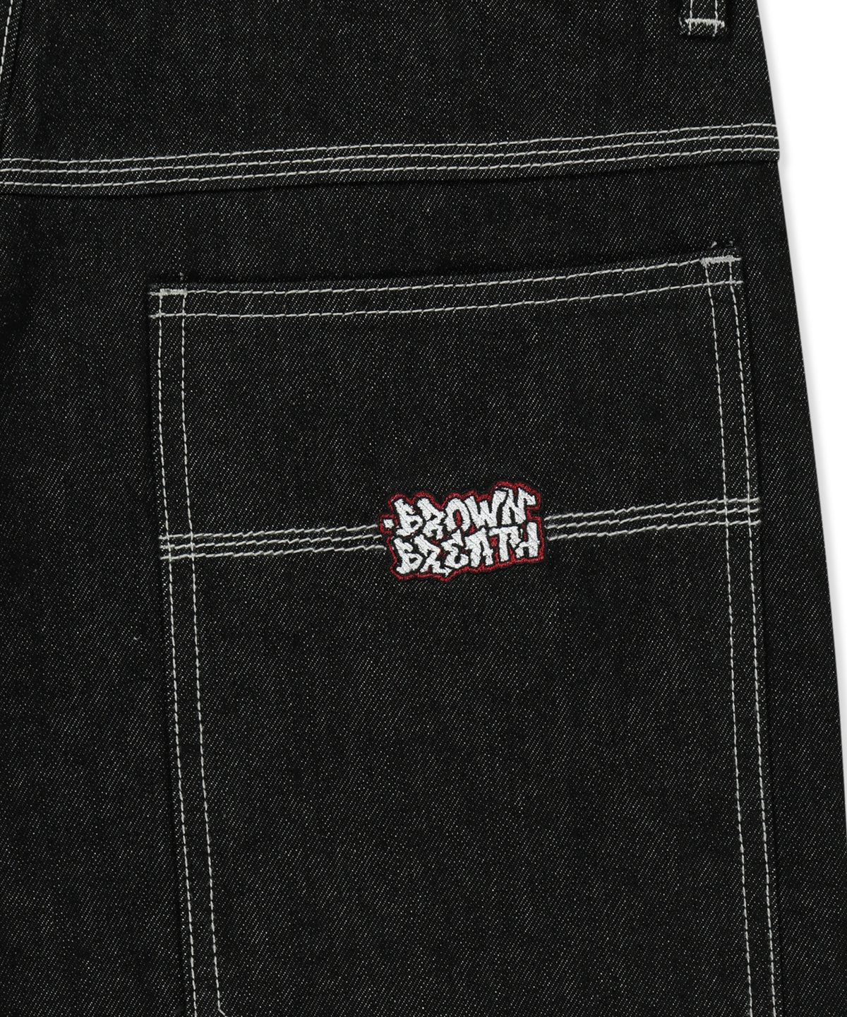 브라운브레스(BROWNBREATH) DENIM BERMUDA PANTS - BLACK
