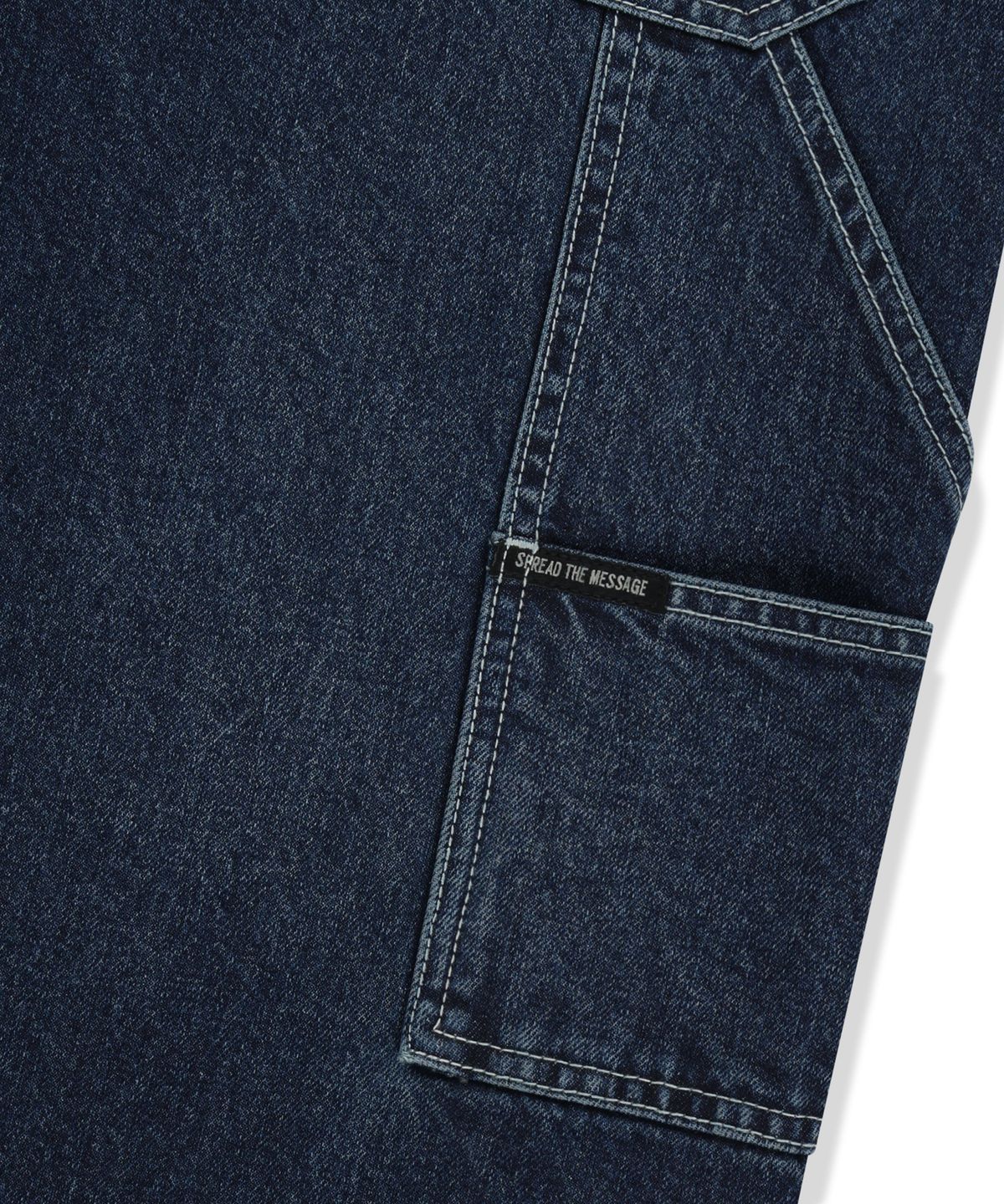 브라운브레스(BROWNBREATH) DOUBLE KNEE DENIM SHORTS - BLUE
