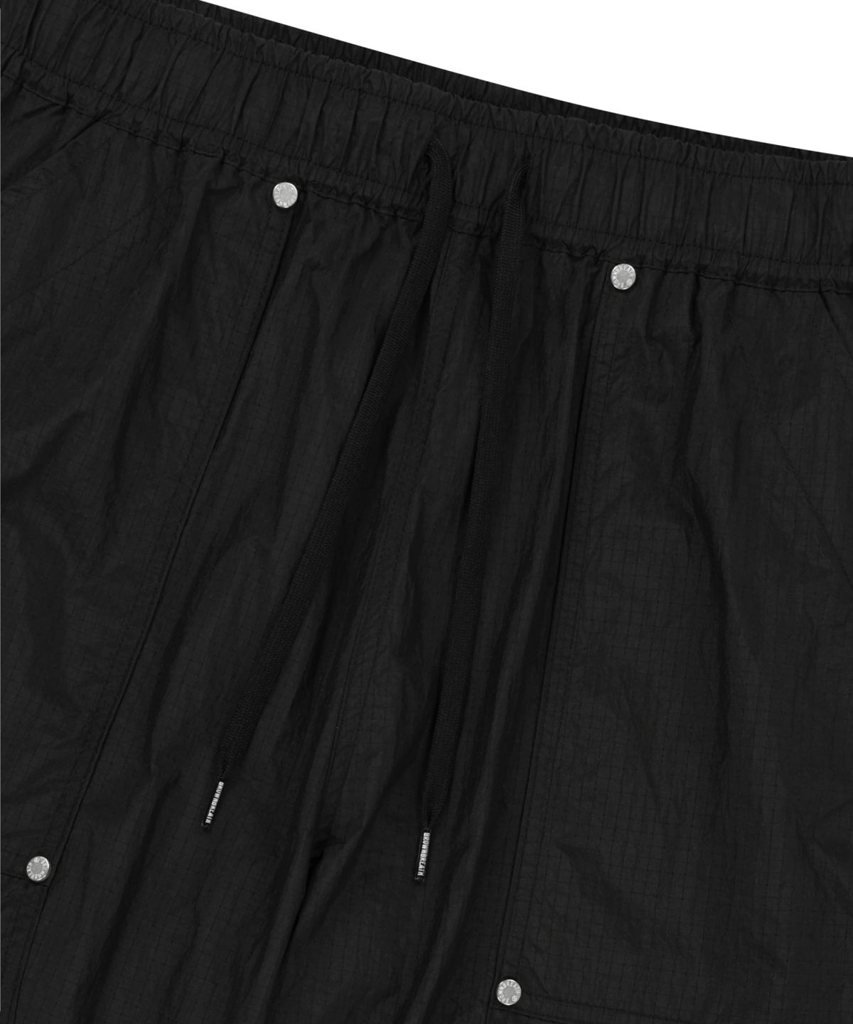 브라운브레스(BROWNBREATH) TAG DOUBLE KNEE NYLON PANTS - BLACK