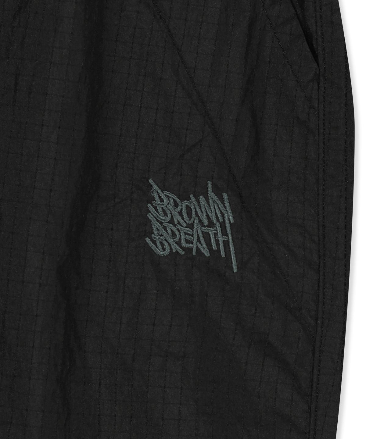 브라운브레스(BROWNBREATH) TAG DOUBLE KNEE NYLON PANTS - BLACK