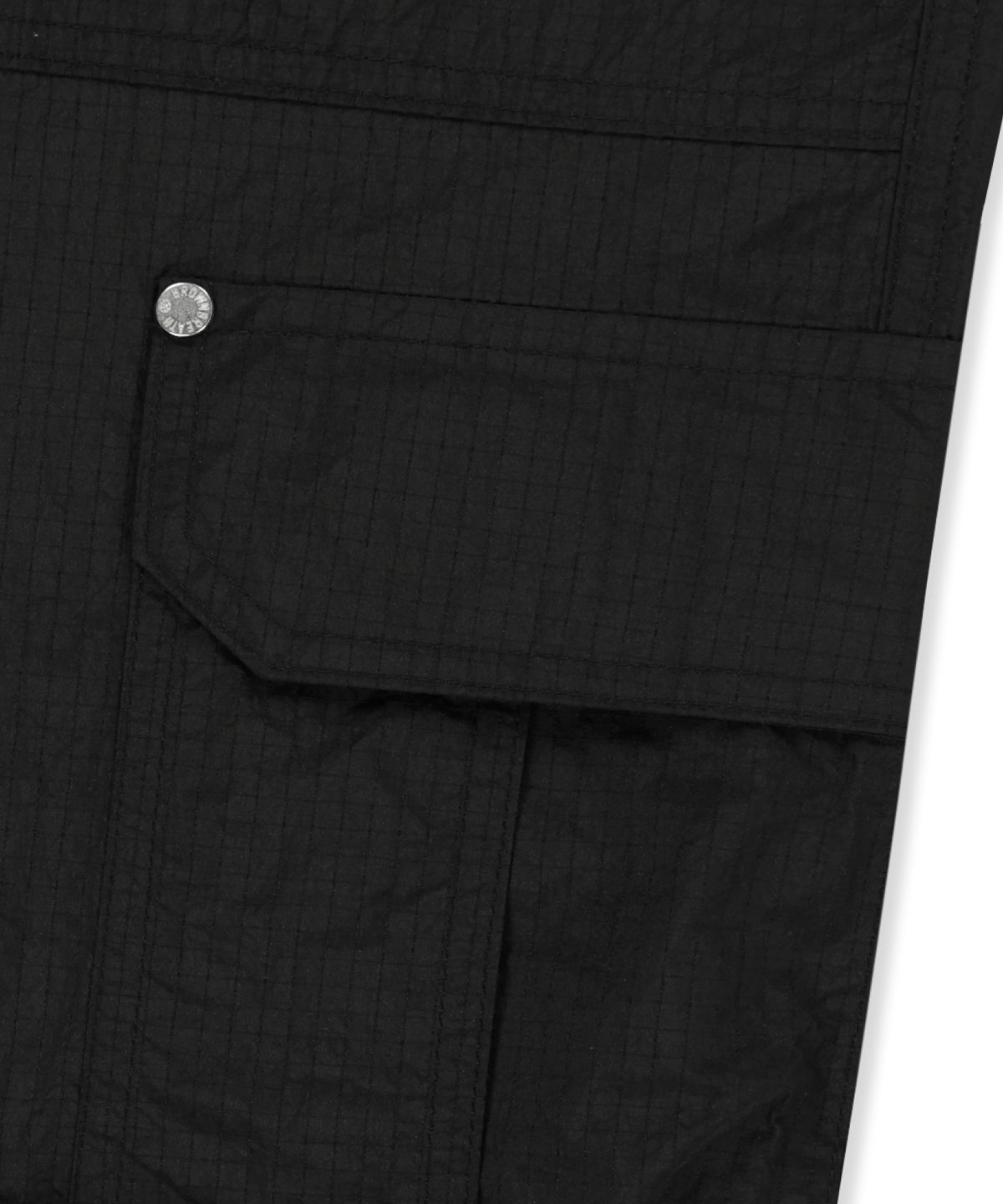 브라운브레스(BROWNBREATH) TAG DOUBLE KNEE NYLON PANTS - BLACK