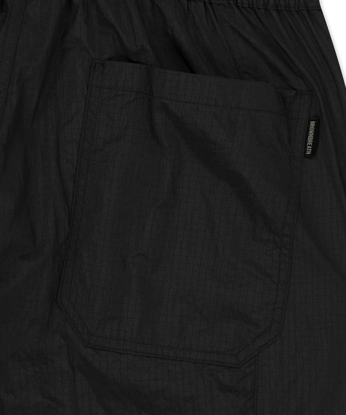브라운브레스(BROWNBREATH) TAG DOUBLE KNEE NYLON PANTS - BLACK